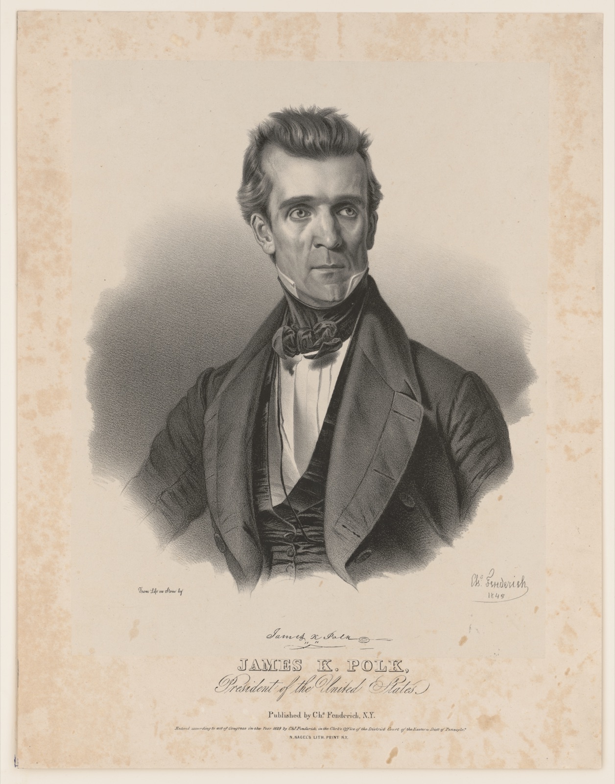 James K. Polk, President of the United States — Fenderich, Charles