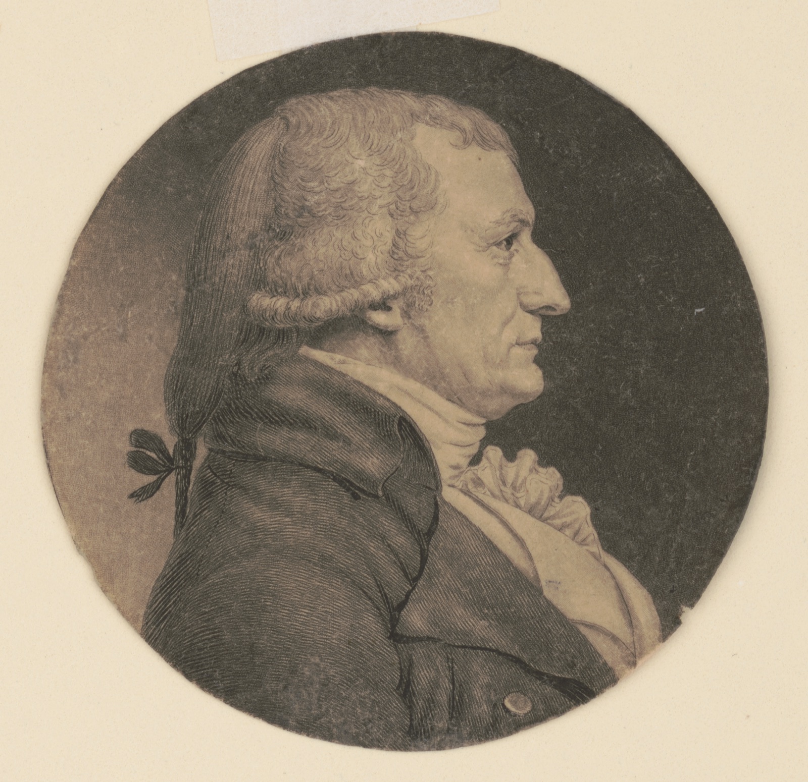 [Henry Latimer, head-and-shoulders portrait, facing right] — Saint-Mémin, Charles Balthazar Julien Fevret de, 1770-1852