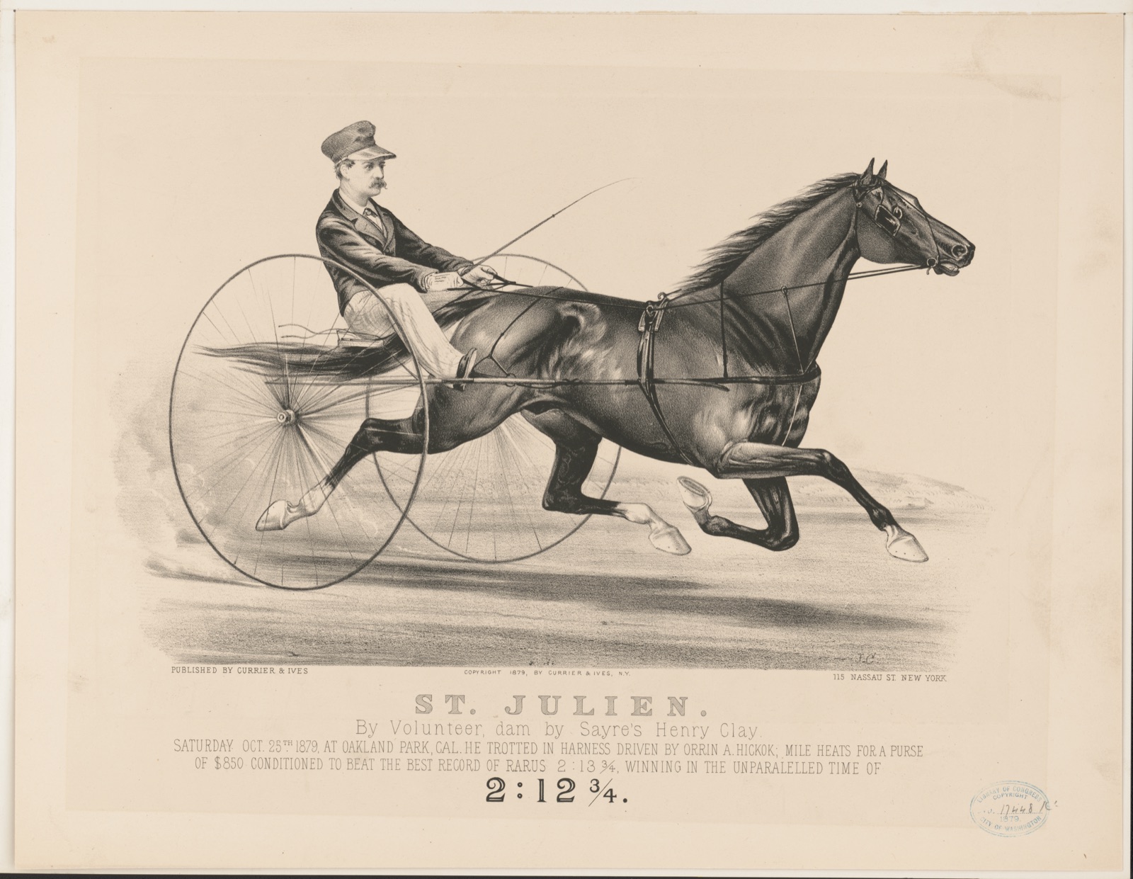 St. Julien: by Volunteer, dam by Sayre's Henry Clay — Currier & Ives.