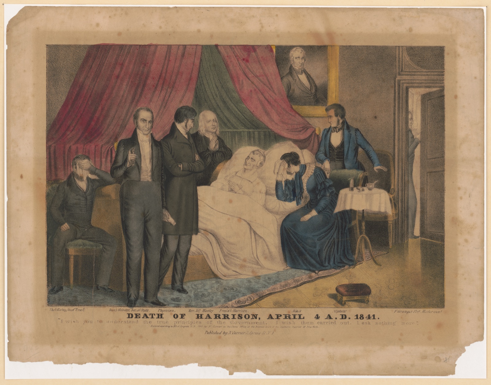 Death of Harrison, April 4 A.D. 1841 — N. Currier (Firm)