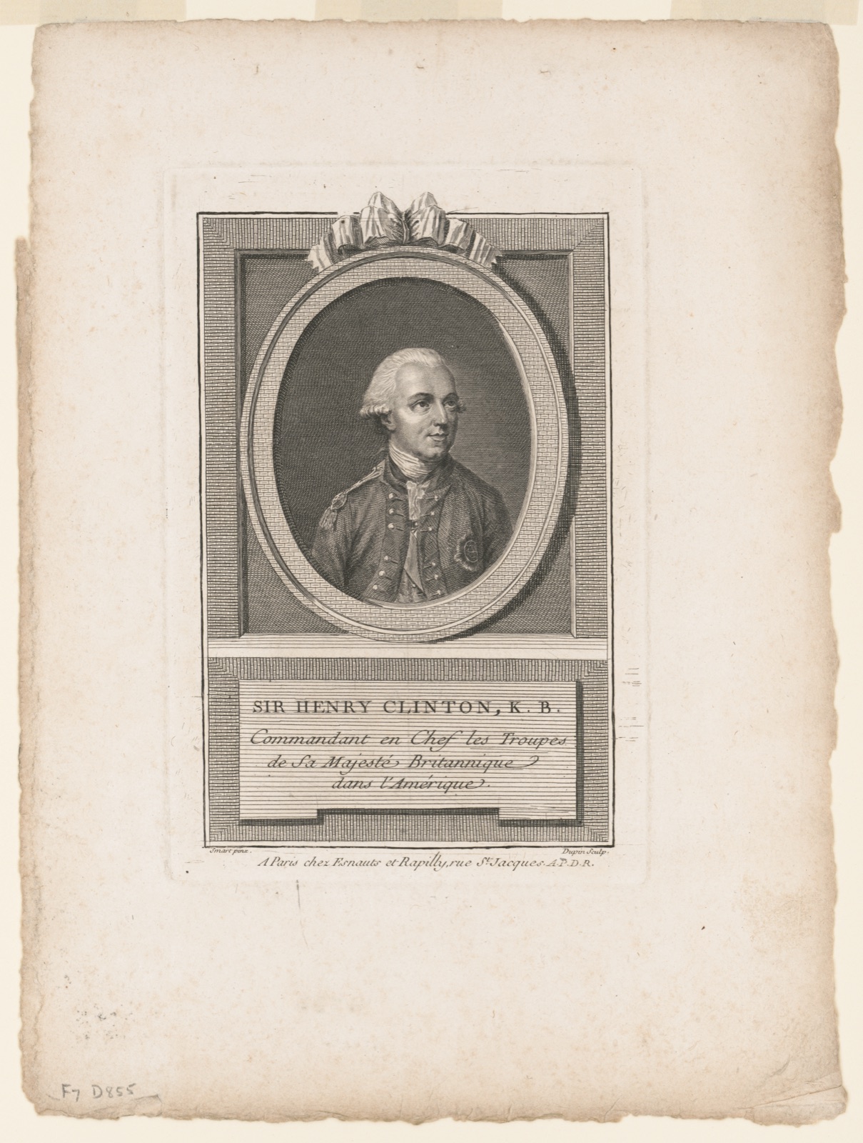 Sir Henry Clinton, K.B. Commandant en Chef les troupes de sa majesté Britannique dans l'Amérique / — Esnauts et Rapilly