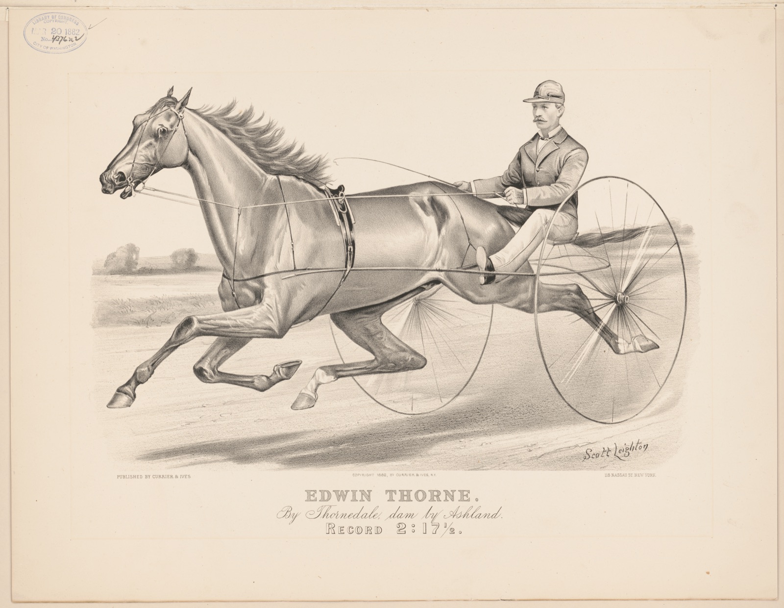 Edwin Thorne: By Thornedale, dam by Ashland — Currier & Ives.