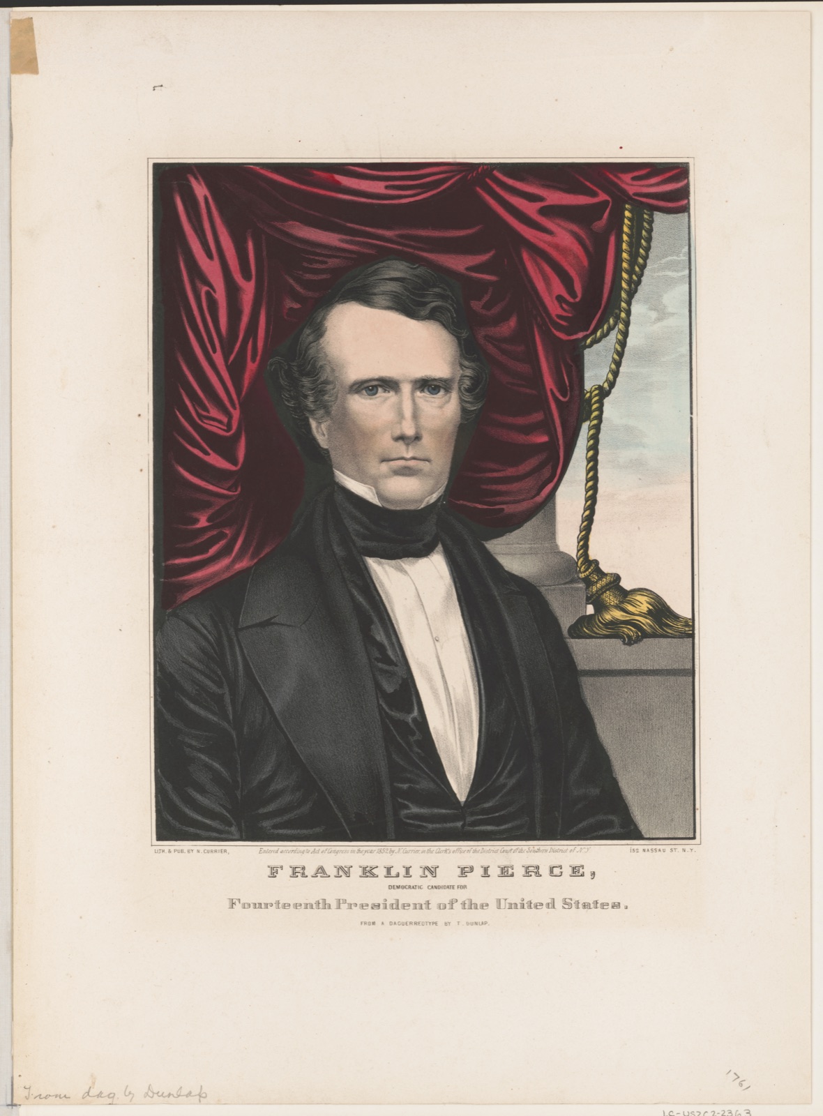 Franklin Pierce: Democratic candidate for fourtheenth president of the United States — N. Currier (Firm)