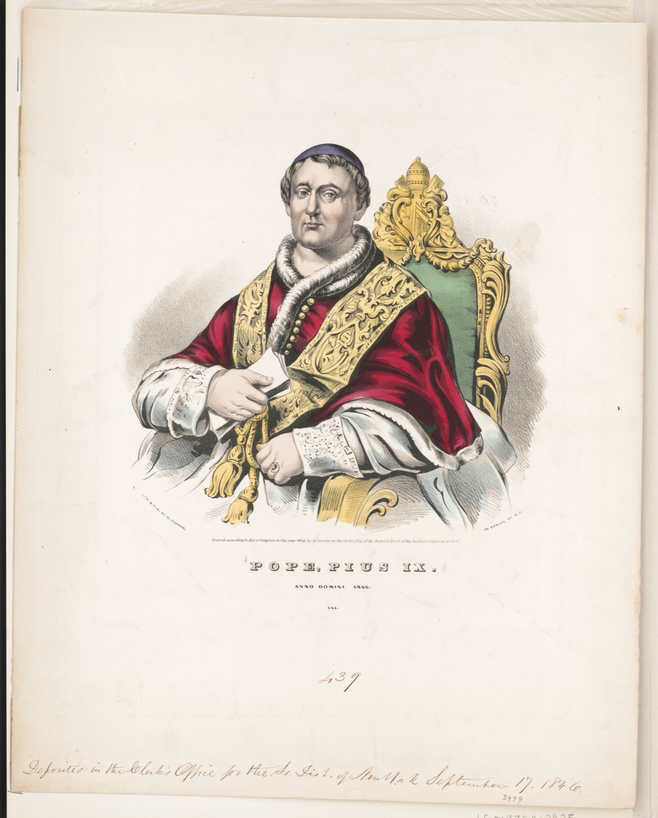 Pope Pius IX: Anno Domini 1846 — N. Currier (Firm)