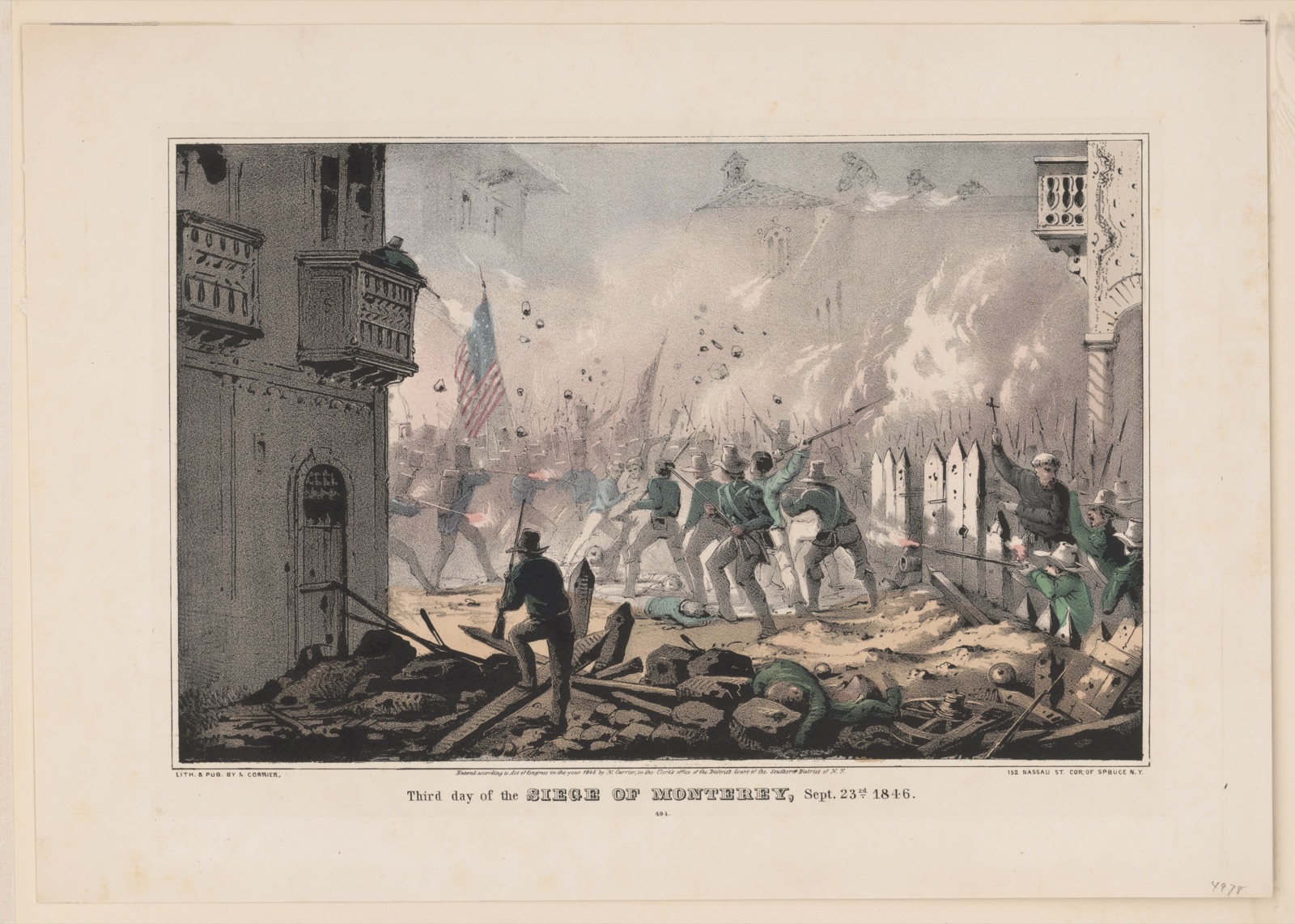 Third day of the siege of Monterey, Sept. 23rd. 1846 — N. Currier (Firm)