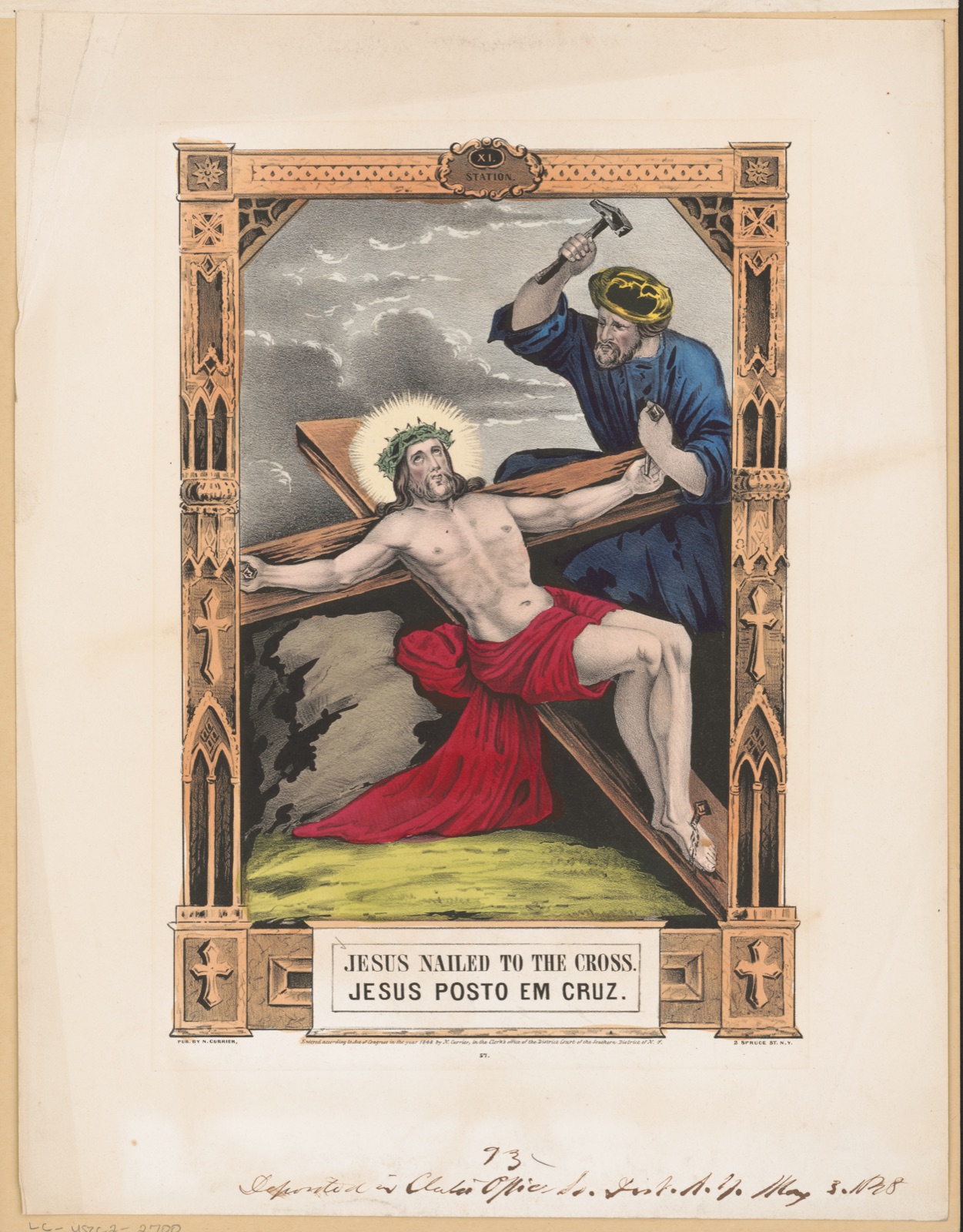 Jesus nailed to the cross / Jesus posto em cruz — N. Currier (Firm)
