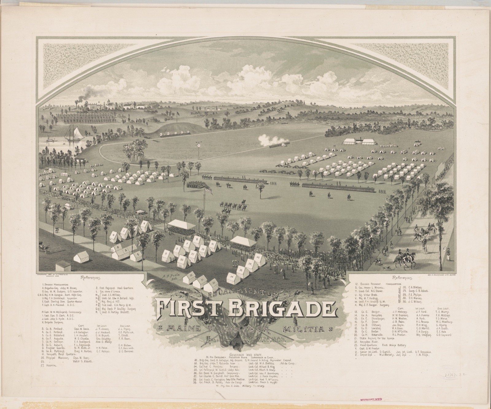 Encampment of first brigade Maine volunteer militia — Geo. H. Walker & Co.