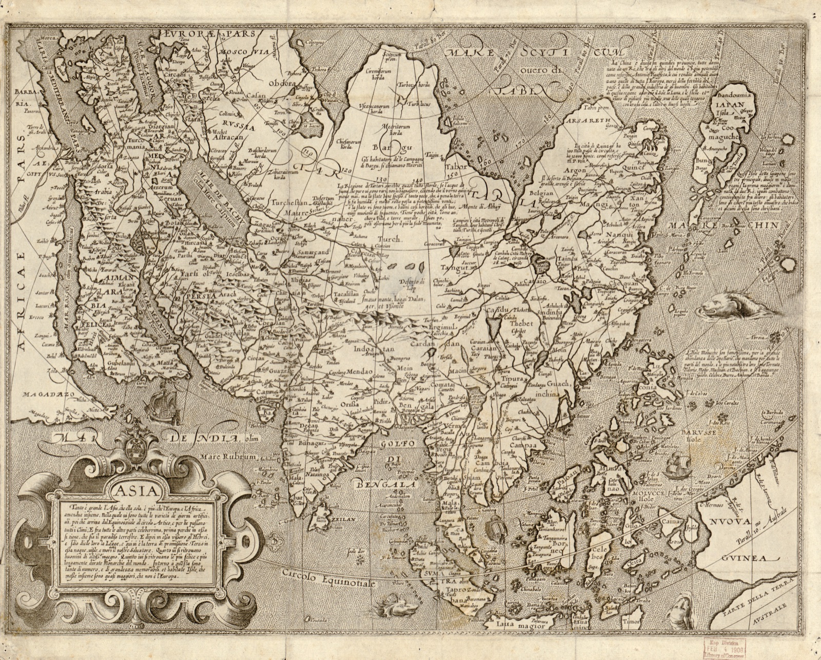 Asia — Arnoldi, Arnoldo di, -1602