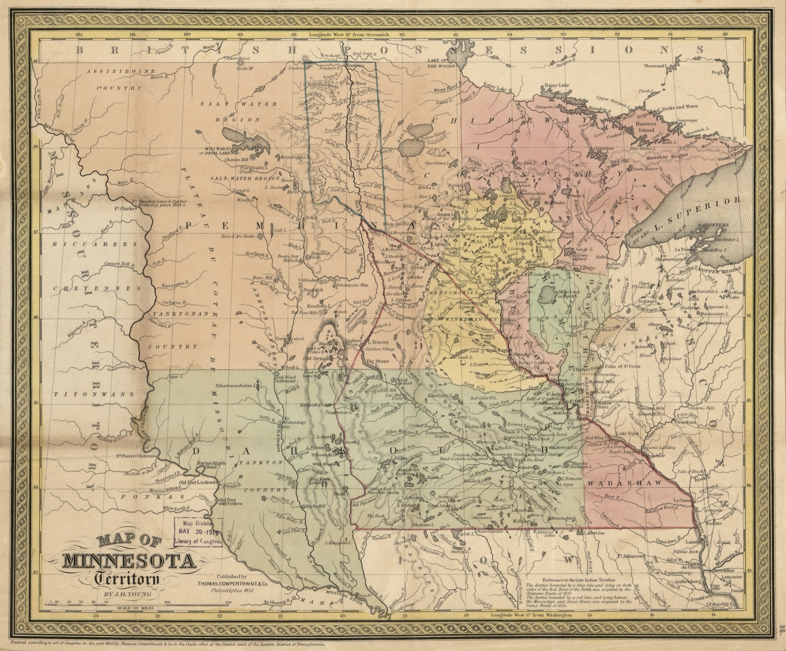 Map of Minnesota territority — Young, J. H. (James Hamilton)