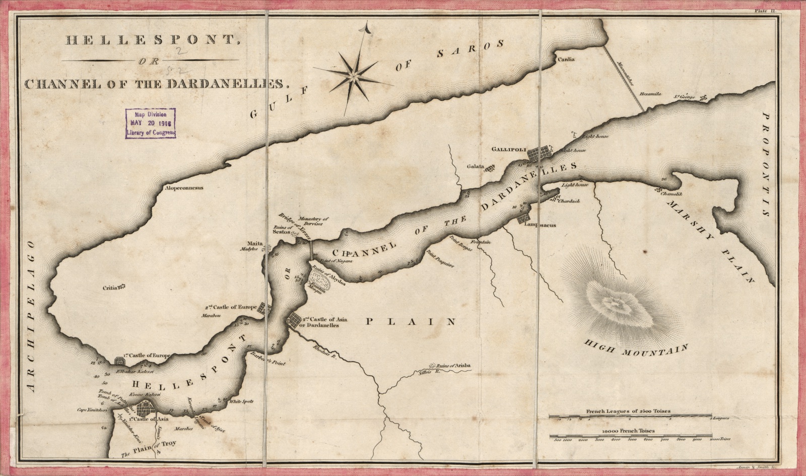 Hellespont or channel of the Dardanelles — Annin & Smith, cartographer, engraver