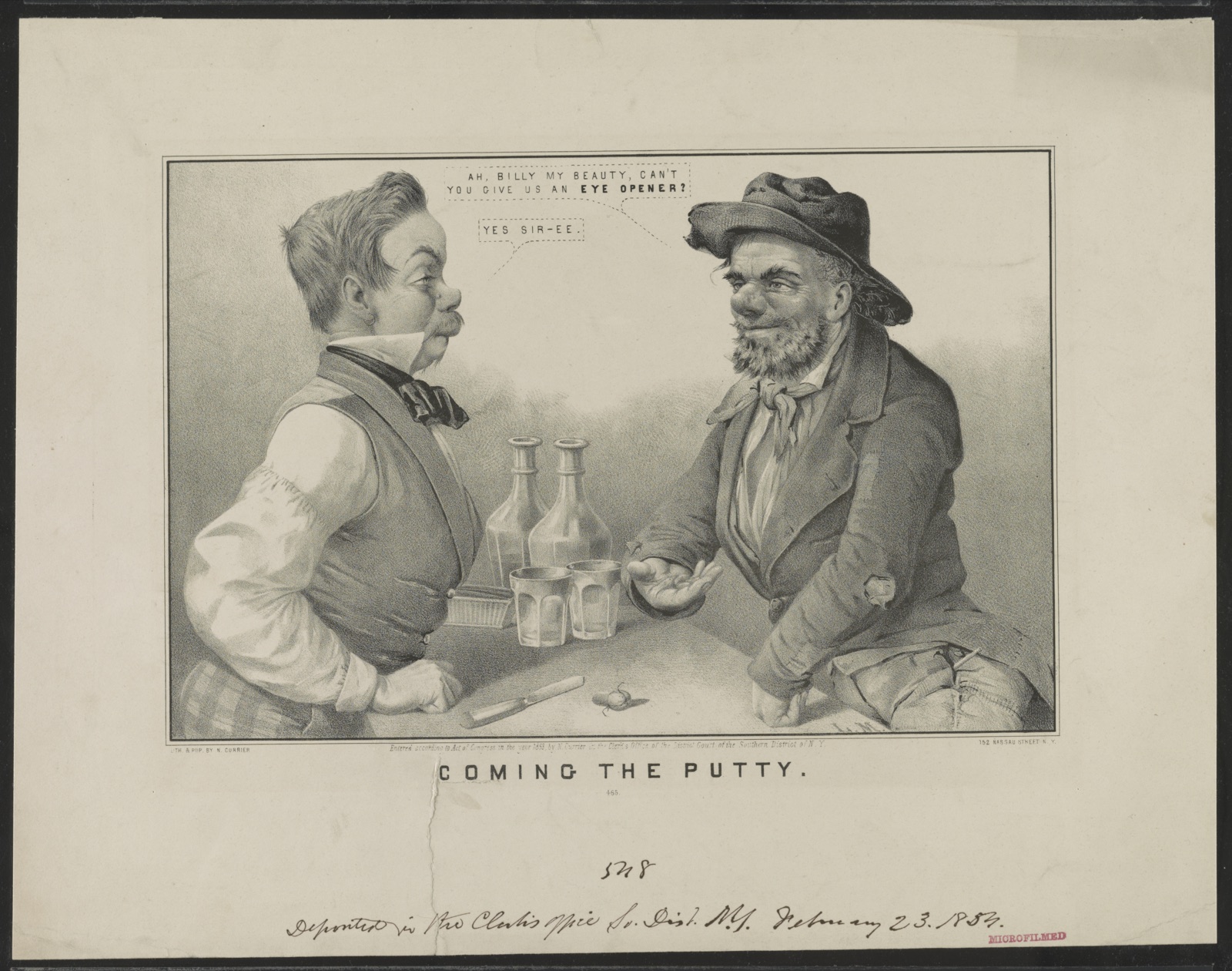 Coming the putty — N. Currier (Firm)