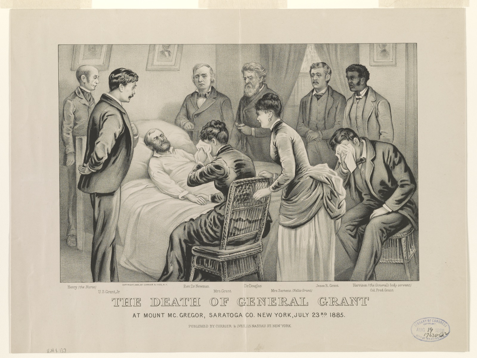 The Death of General Grant: At Mount Mc.Gregor, Saratoga Co. New York, July 23rd 1885 — N. Currier (Firm)