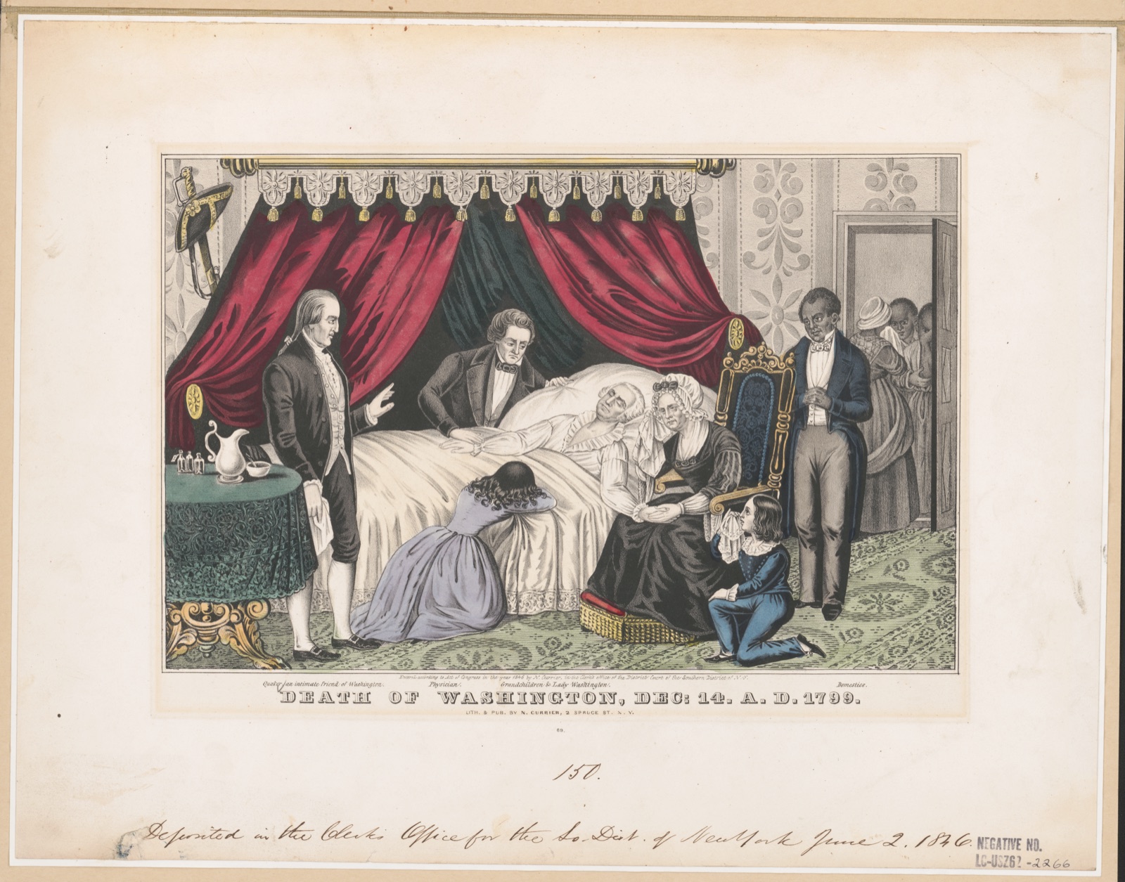 Death of Washington, Dec: 14. A.D. 1799 — N. Currier (Firm)