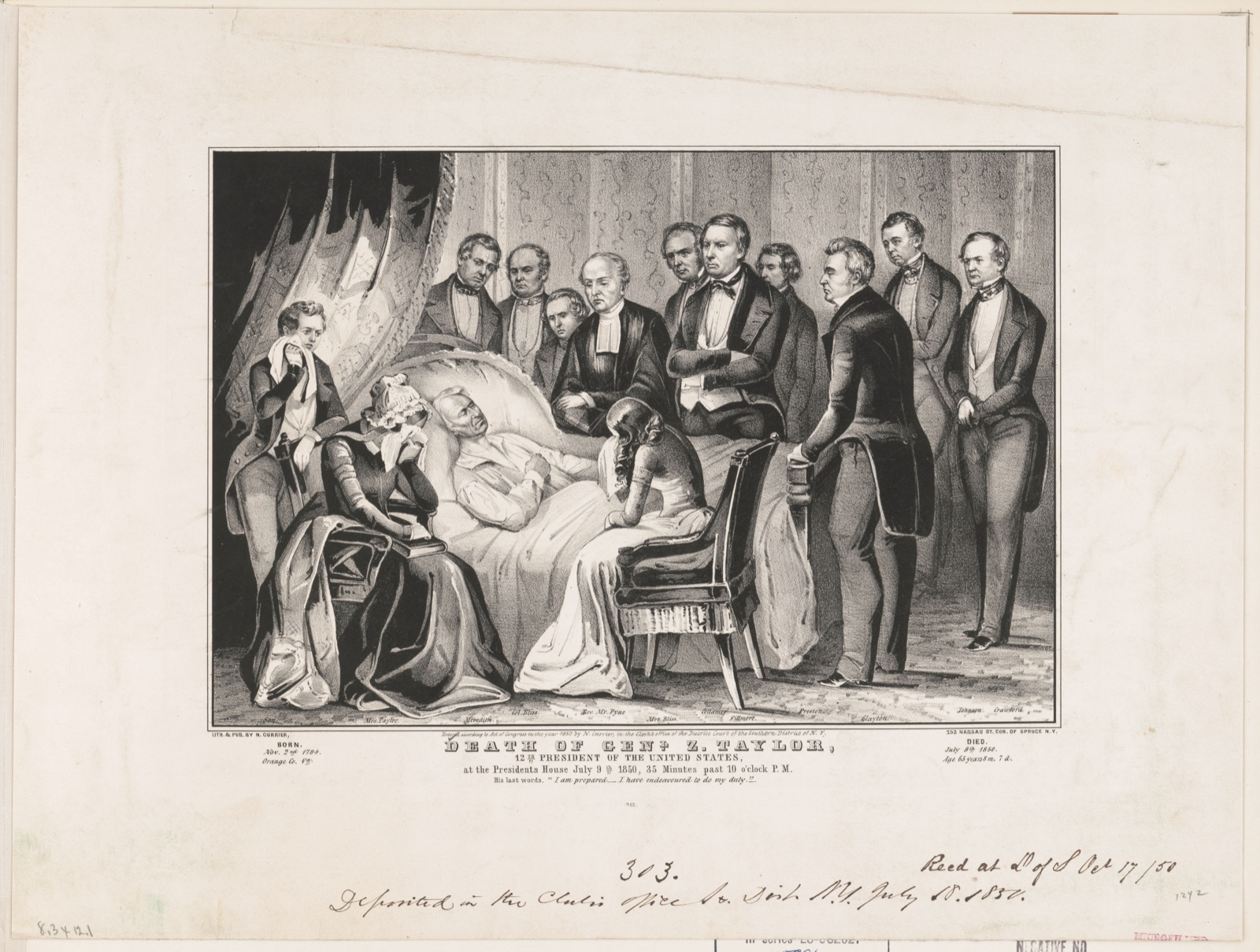 Death of Genl. Z. Taylor — N. Currier (Firm)