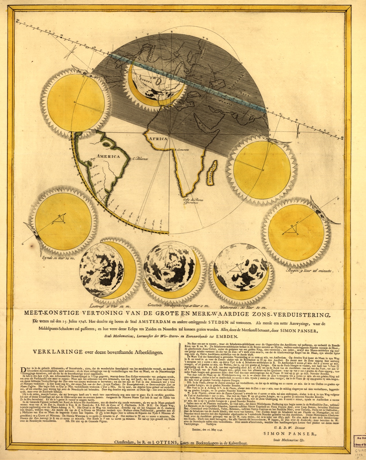 Meet-konstige vertoning van de grote en merk-waardige zons-verduistering — Panser, Simon