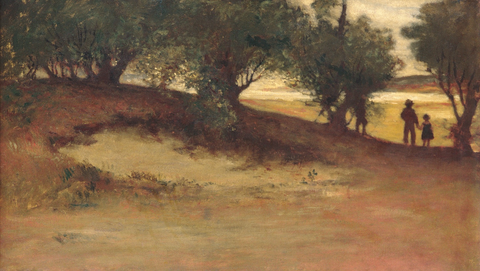 Sand Bank with Willows, Magnolia — William Morris Hunt