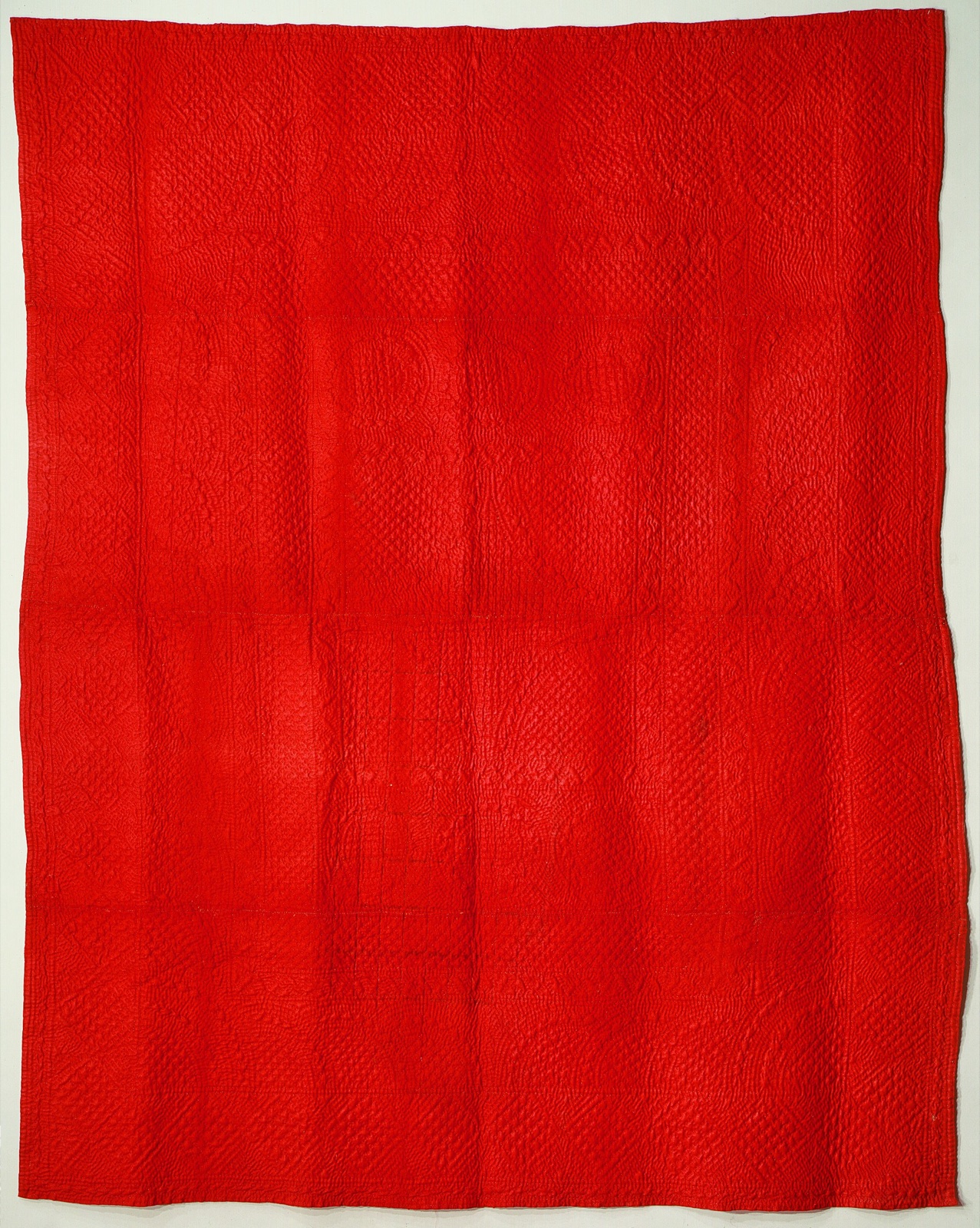 Quilt, wholecloth calamanco