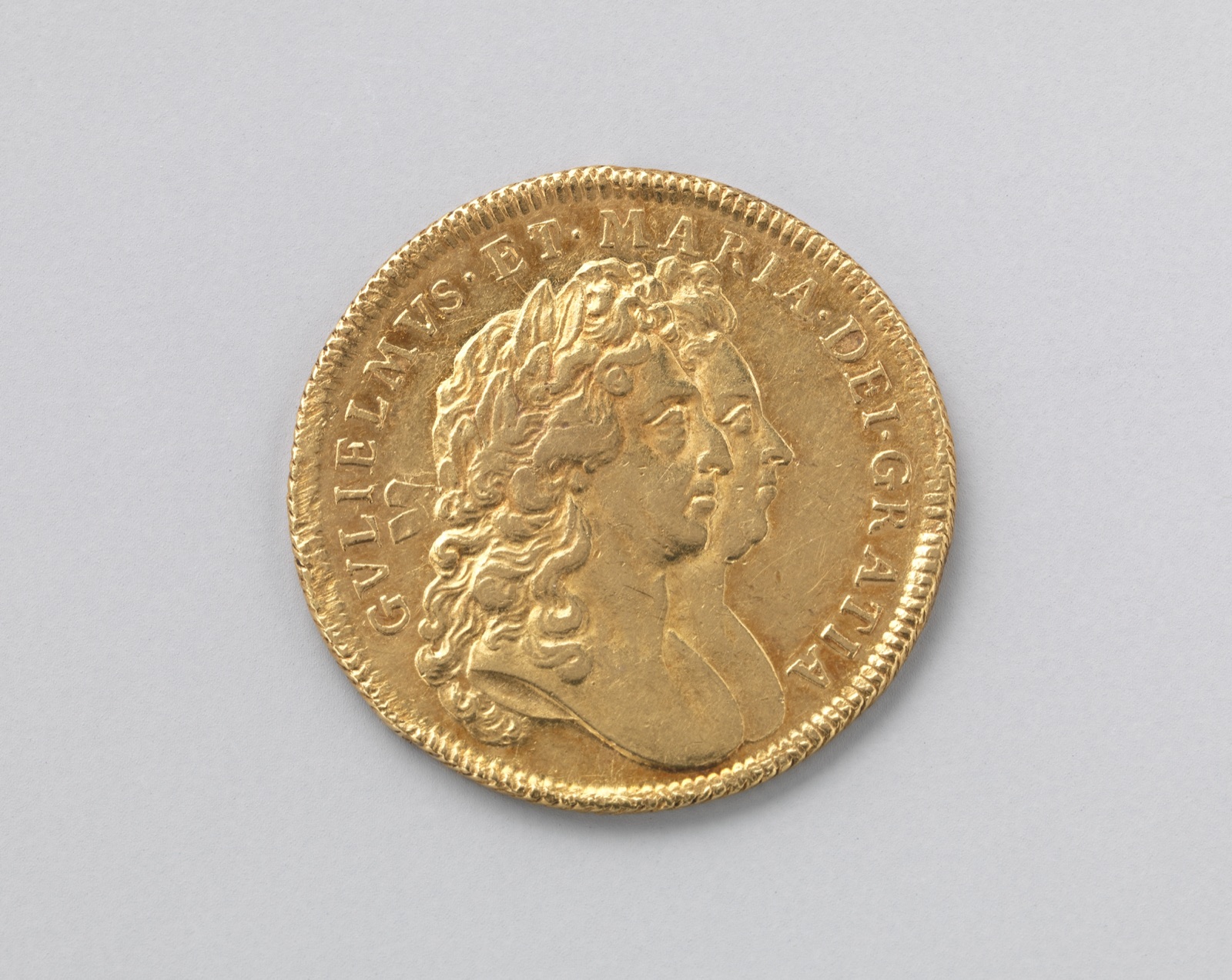 Two guineas coin of William and Mary — Norbert Roettier