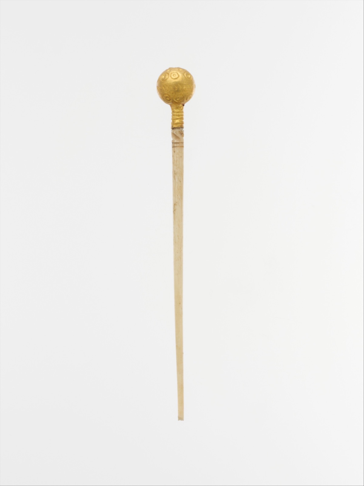 Ivory and gold pin