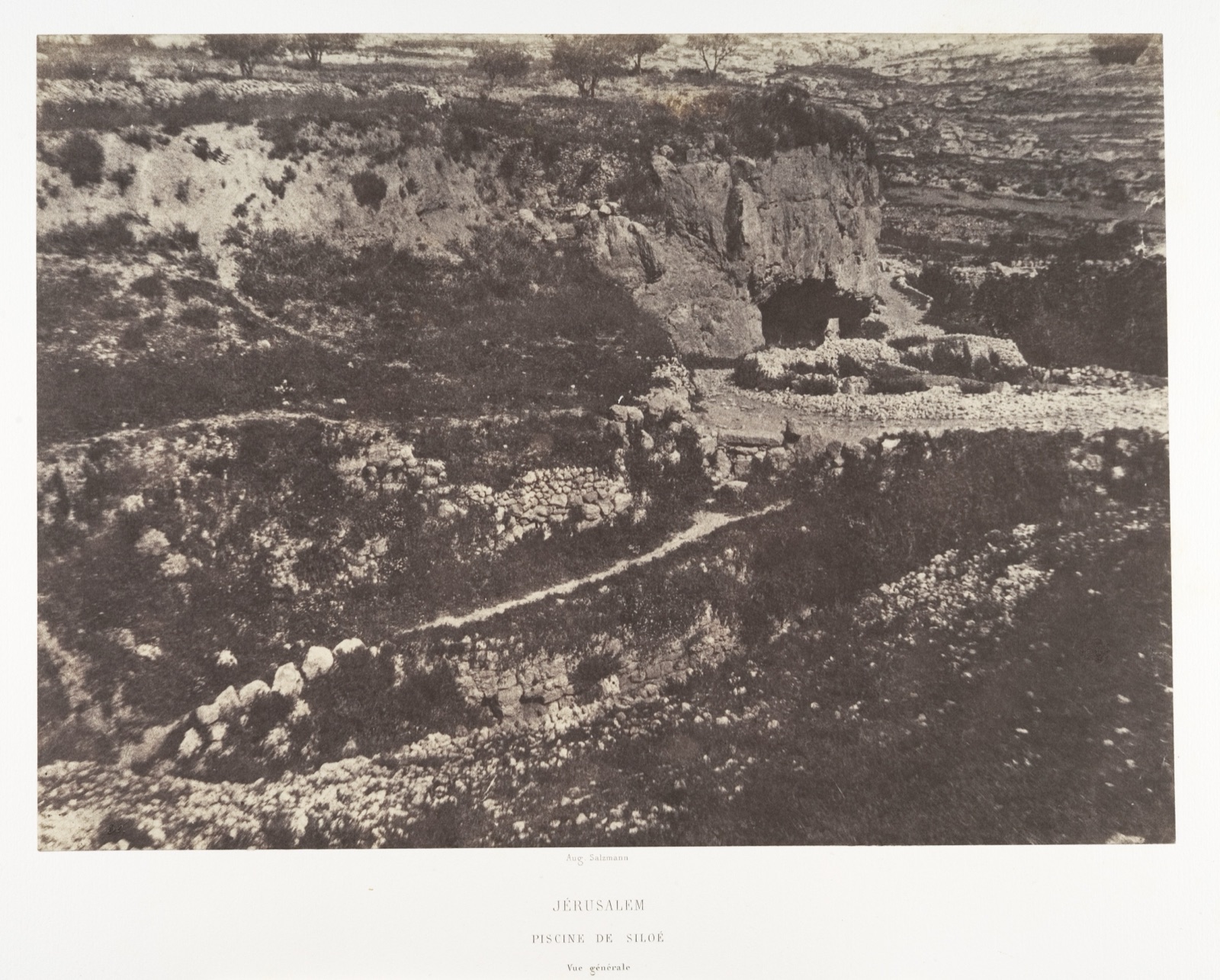 Jérusalem, Piscine de Siloe, Vue générale — Auguste Salzmann