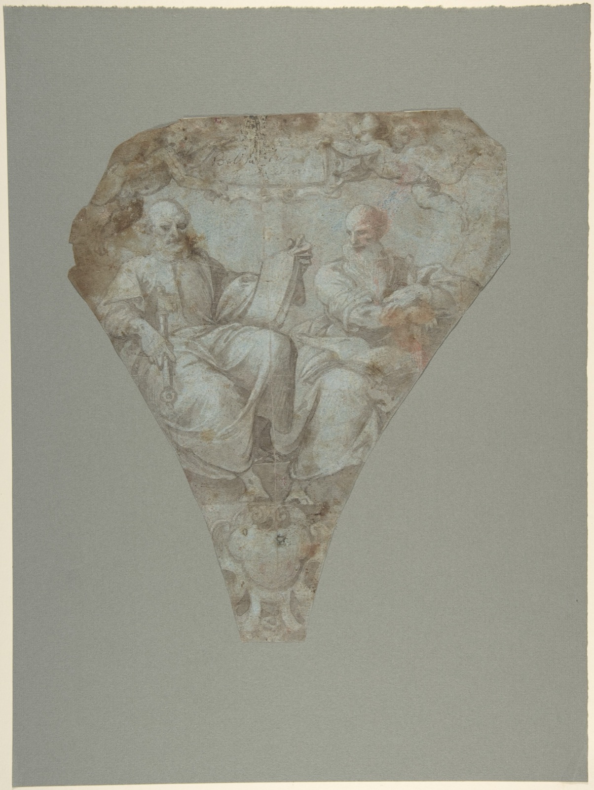 Study for a Pendentive: Figures of Saint Peter and Saint Paul — Belisario Corenzio