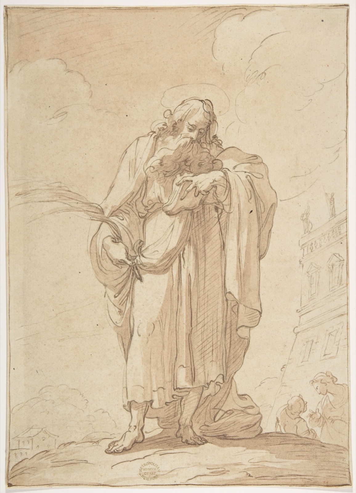 A Martyr Saint Reading — Gaetano Gandolfi