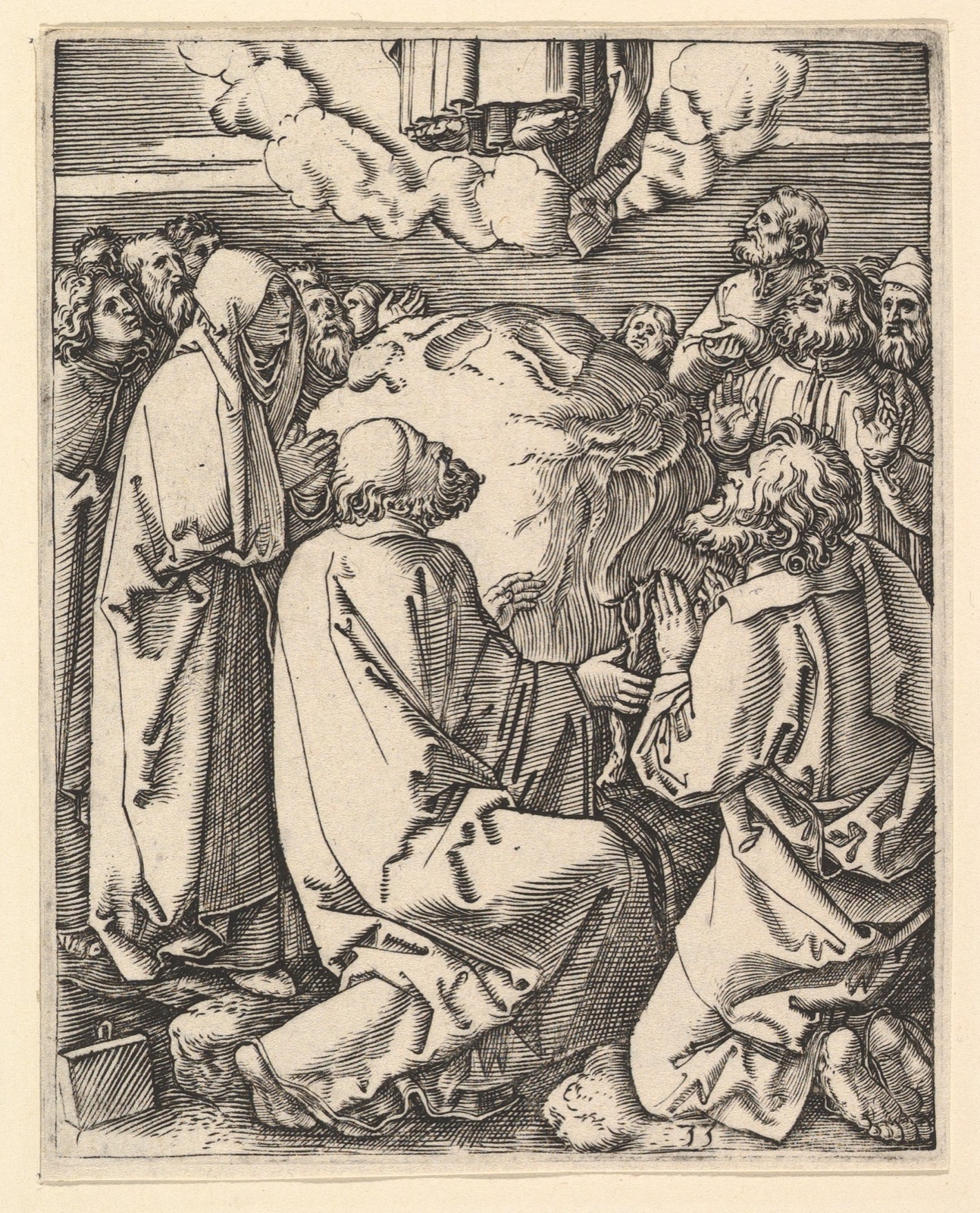 The Ascension of Christ into heaven, from "The Passion of Christ", after Dürer — Marcantonio Raimondi