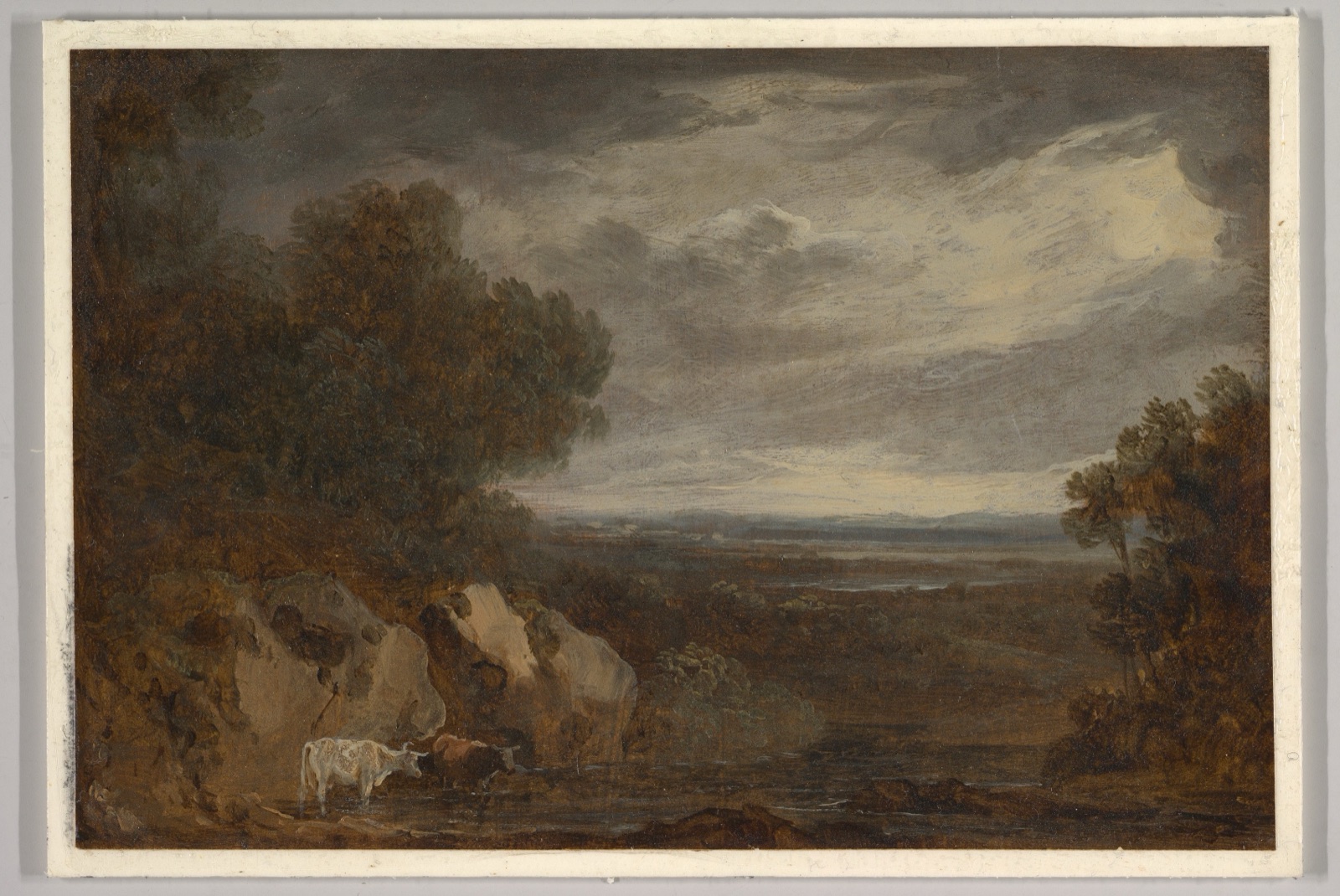 A wooded river landscape with cattle — Benjamin Barker, the younger