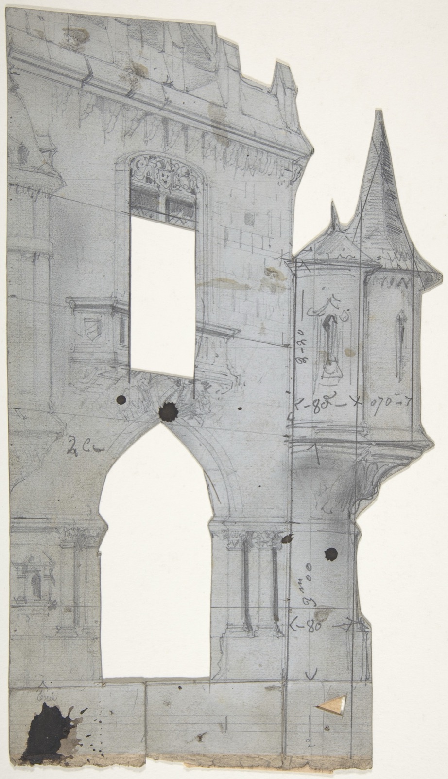 Design for a Stage Set at the Opéra, Paris — Eugène Cicéri