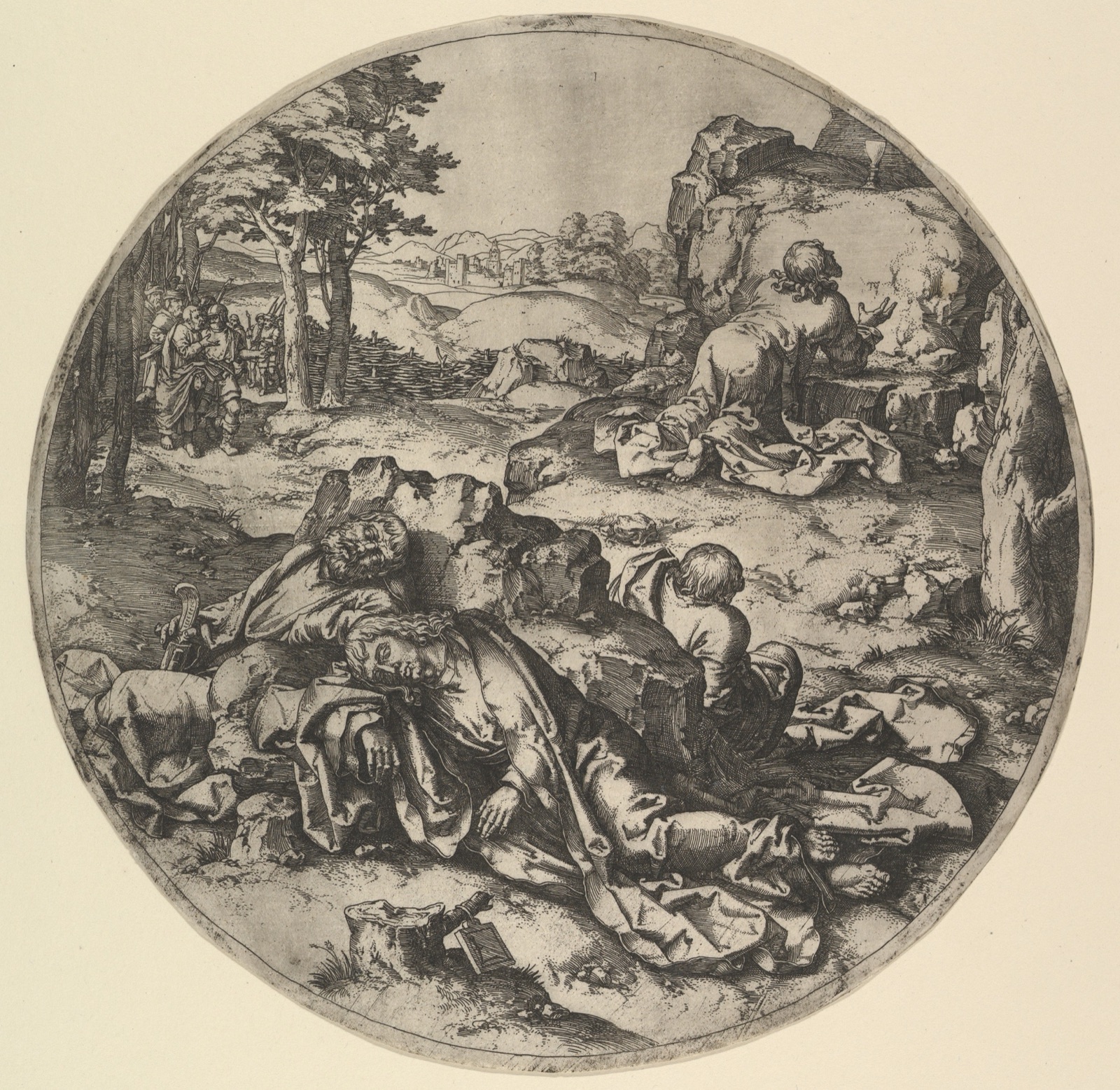 Christ in Gethsemane (copy) — Claes Jansz. Visscher