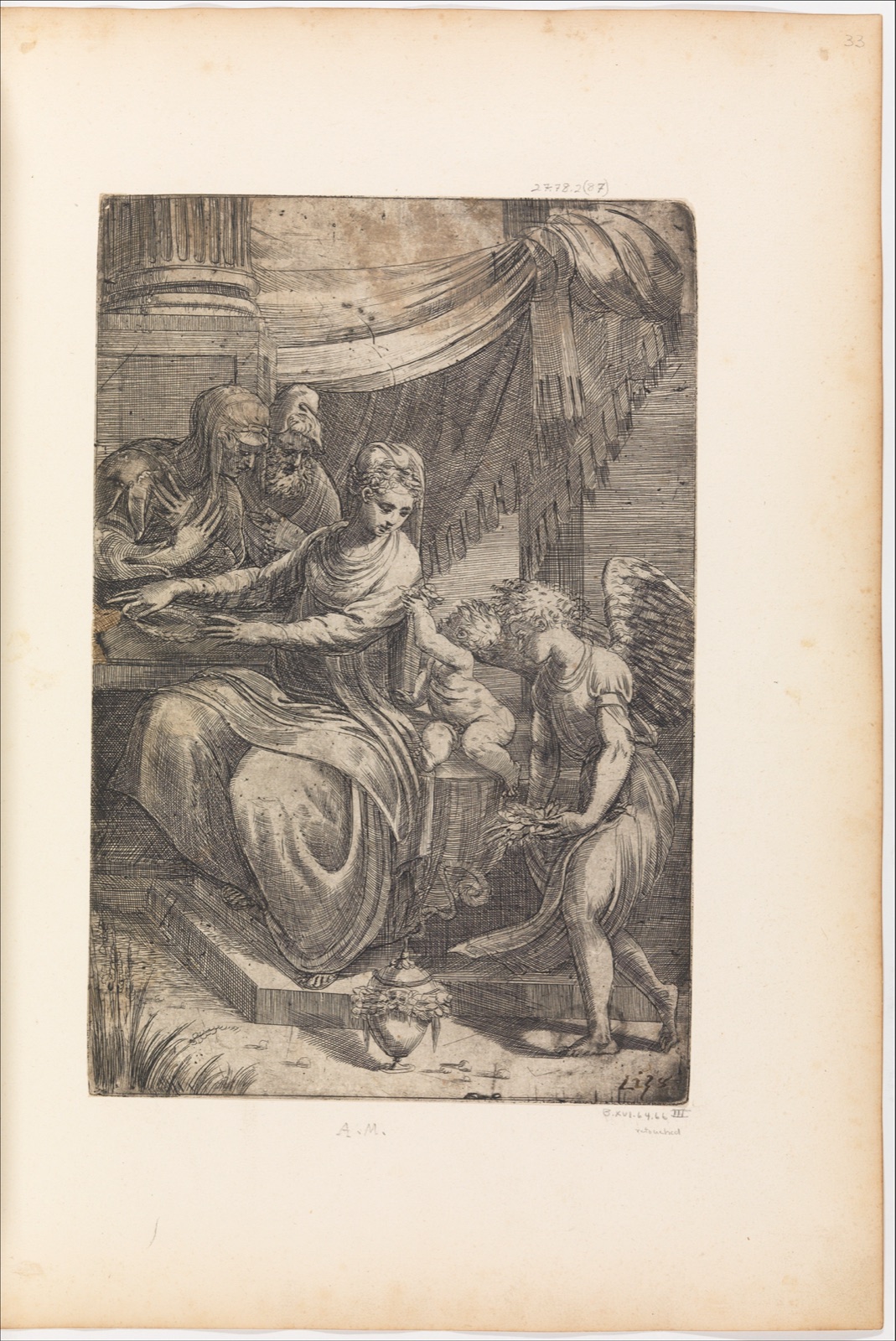 Holy Family with Angel — Andrea Schiavone (Andrea Meldola)