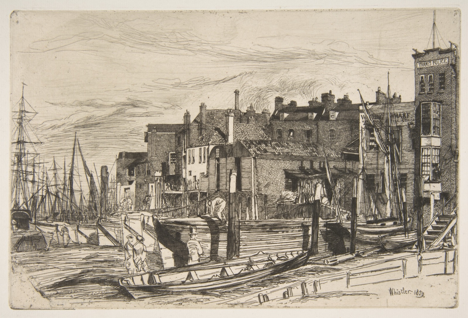 Thames Police (Wapping Wharf) — James McNeill Whistler