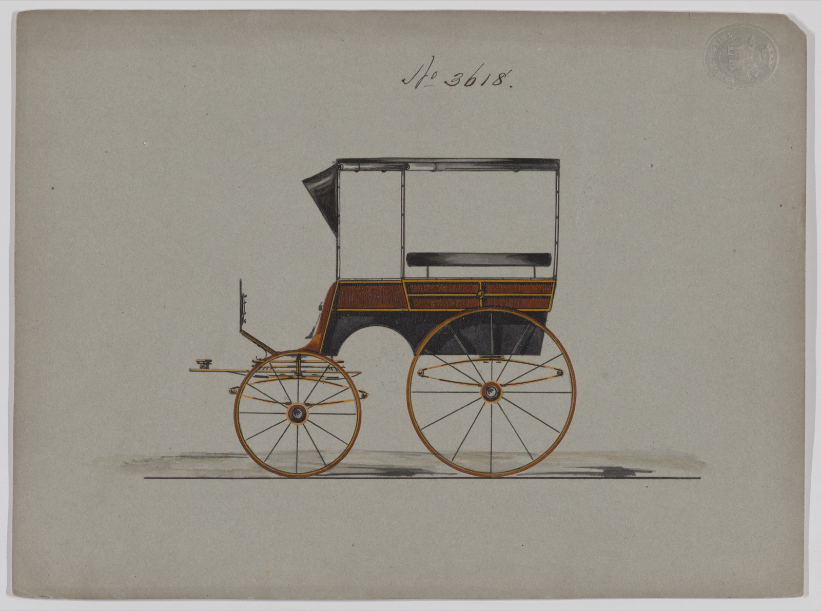 Design for Omnibus or Wagonette, no. 3618 — Brewster & Co.