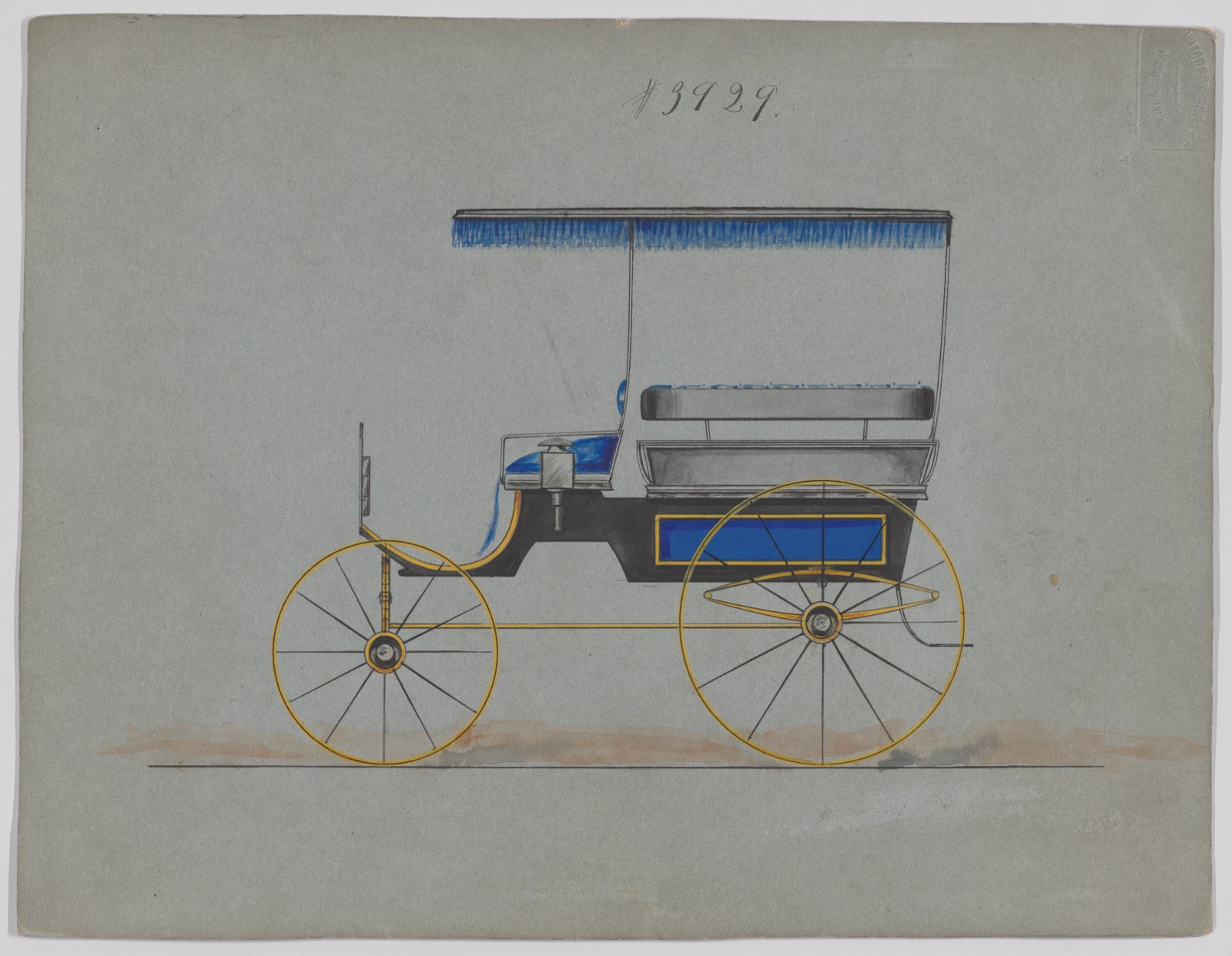 Design for Omnibus or Wagonette, no. 3929 — Brewster & Co.