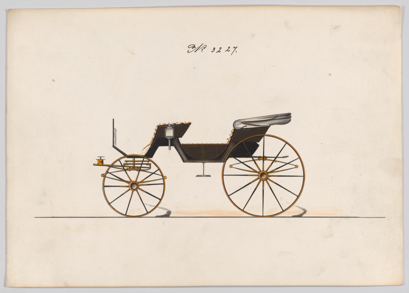 Design for 2 seat Phaeton, no. 3227 — Brewster & Co.