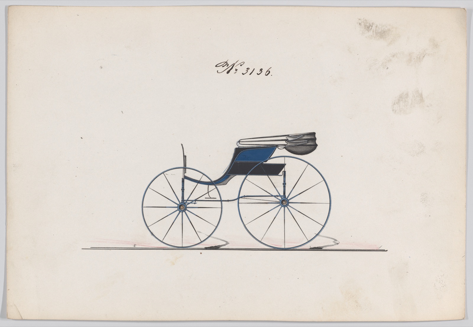 Design for Pony Phaeton, no. 3136 — Brewster & Co.
