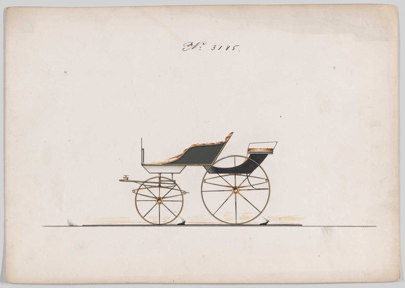 Design for Pony Phaeton, no. 3185 — Brewster & Co.