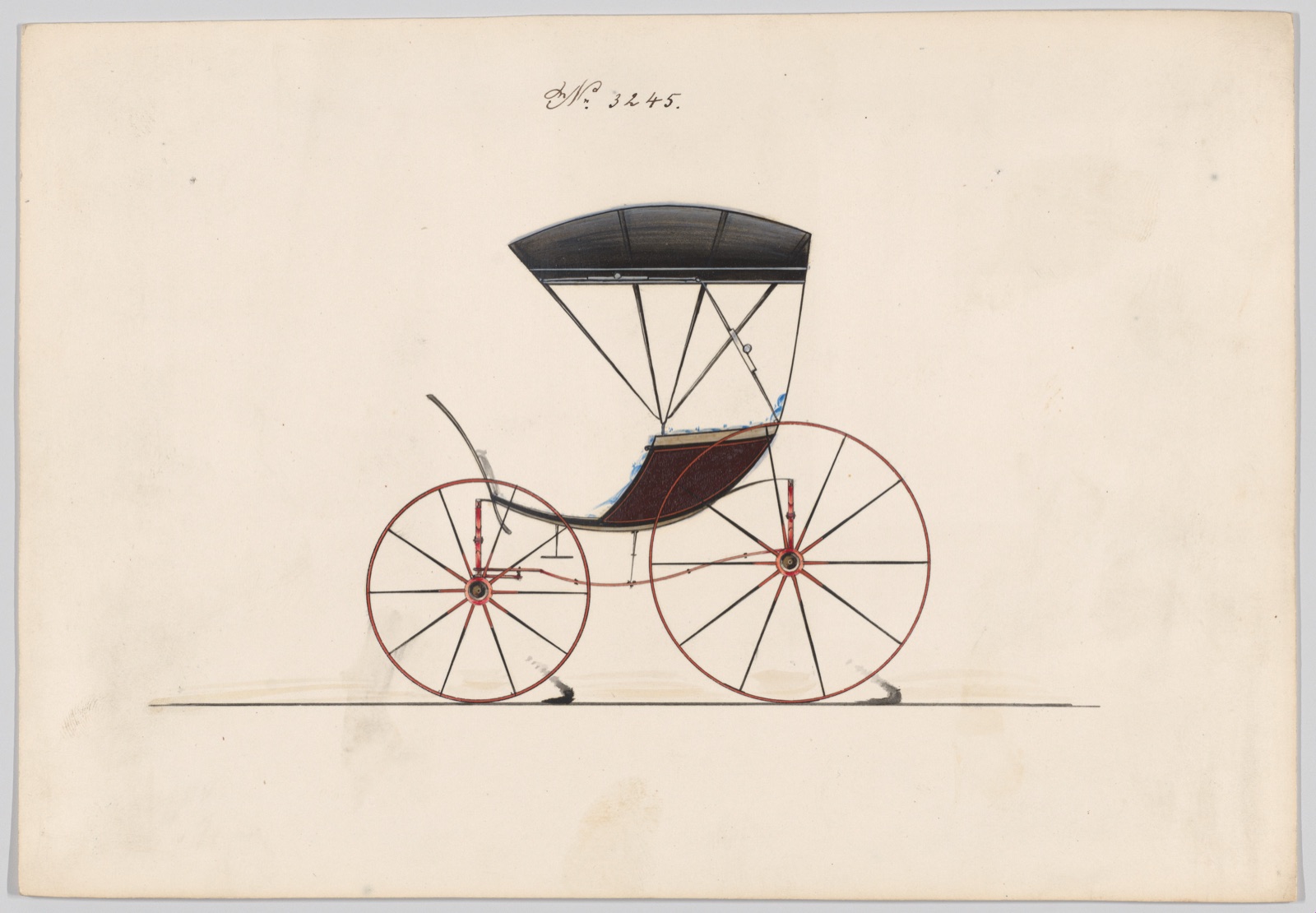 Design for Pony Phaeton, no. 3245 — Brewster & Co.