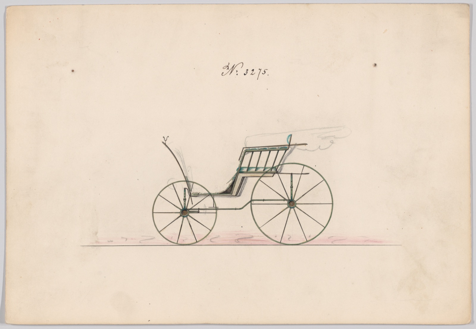 Design for Pony Phaeton, no. 3275 — Brewster & Co.