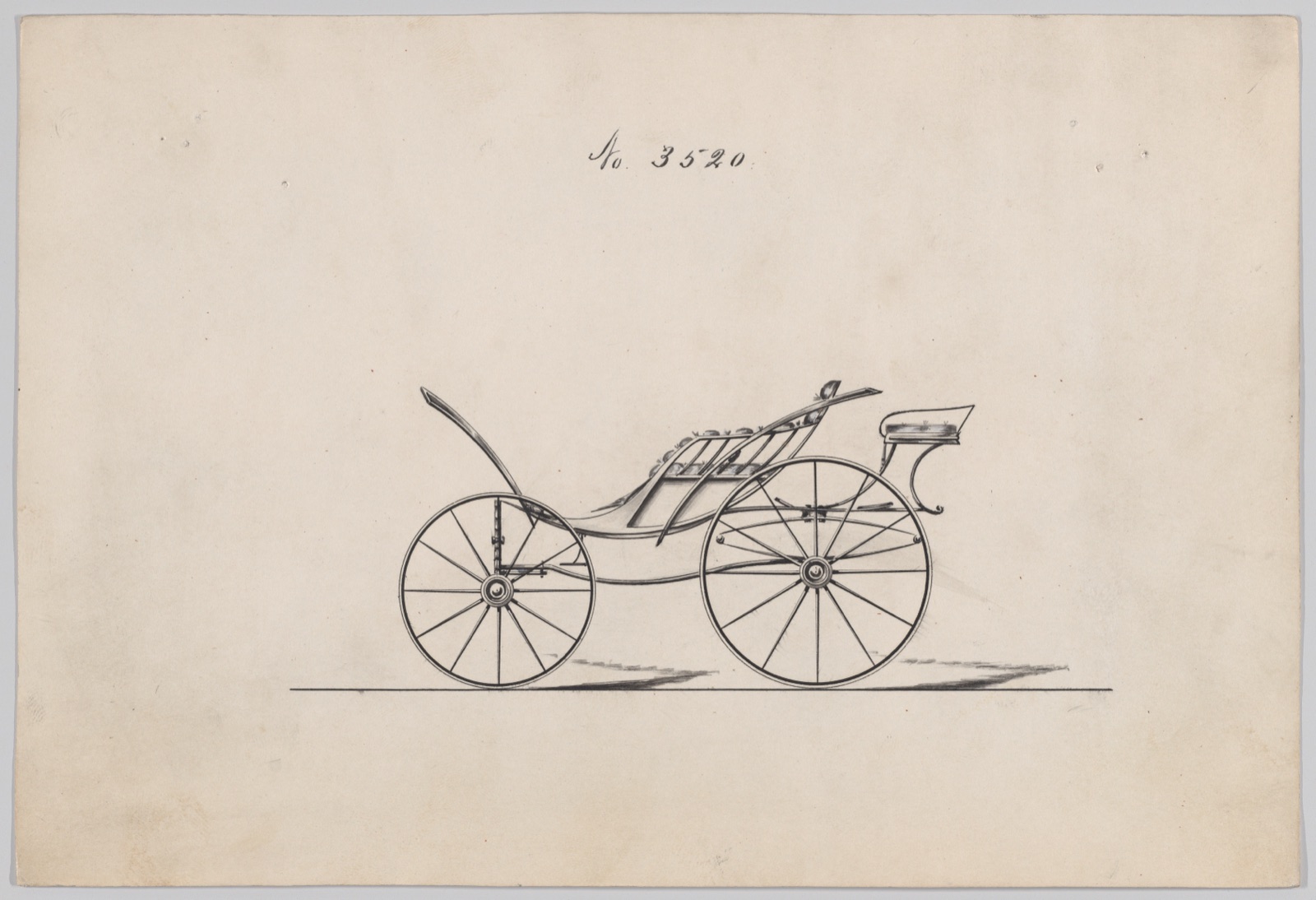 Design for Pony Phaeton, no. 3520 — Brewster & Co.