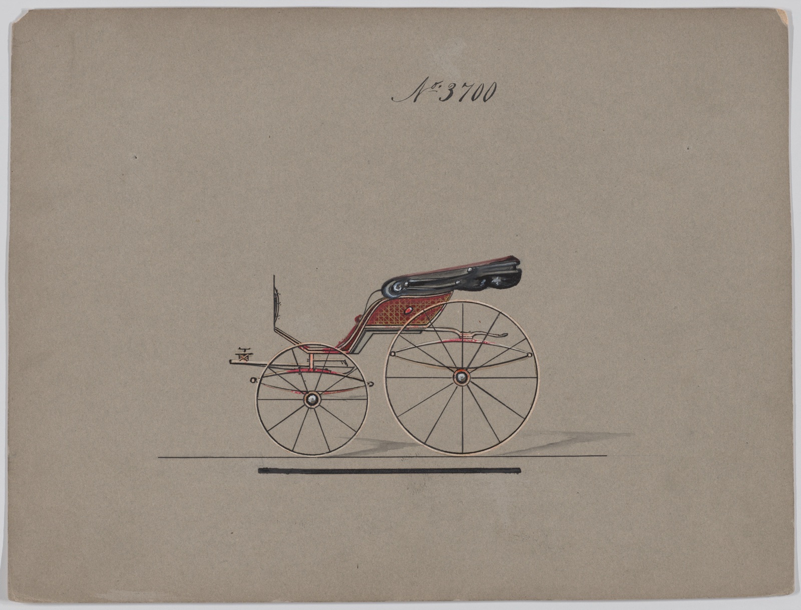 Design for Pony Phaeton, no. 3700 — Brewster & Co.