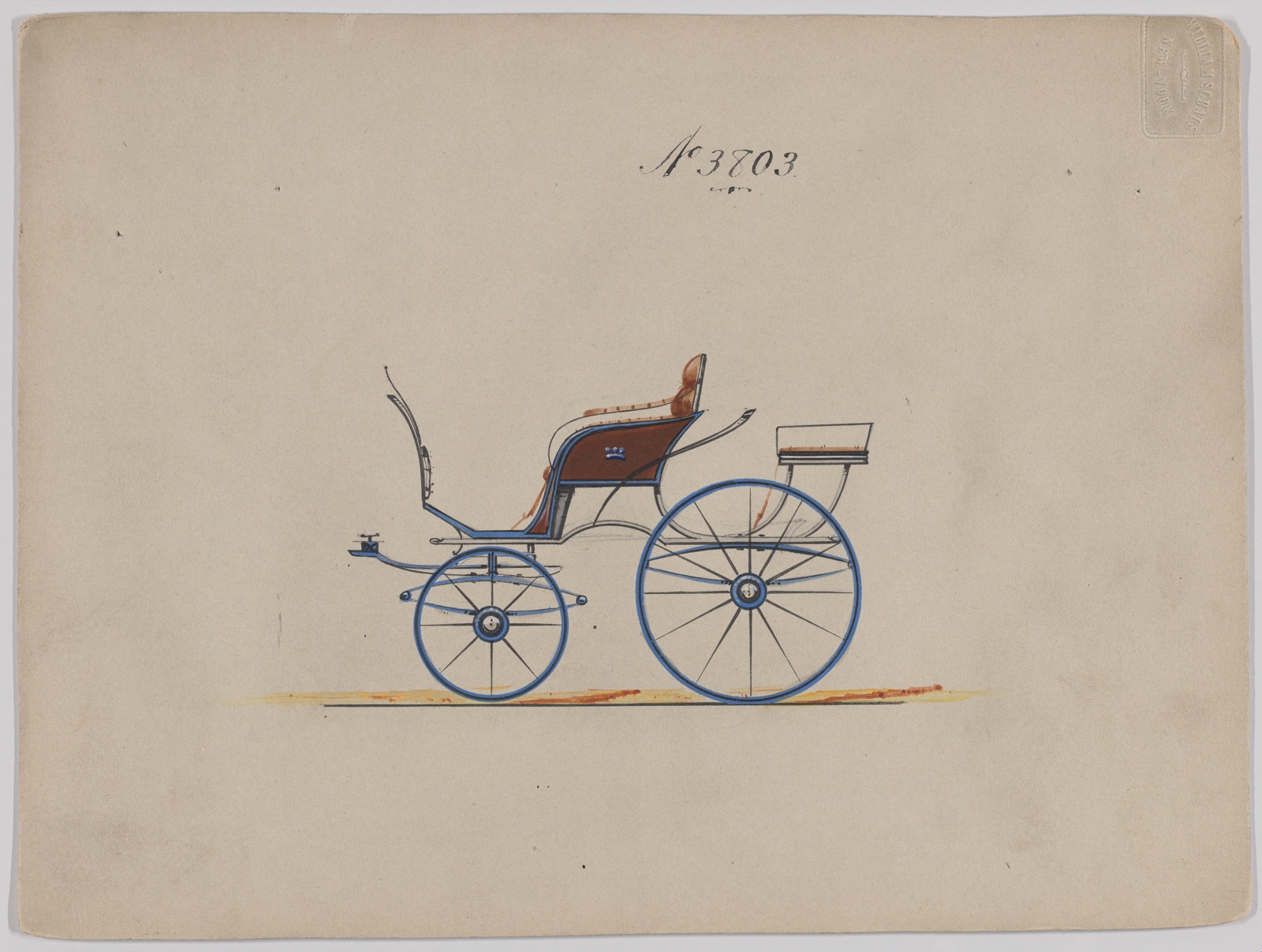 Design for Pony Phaeton, no. 3803 — Brewster & Co.