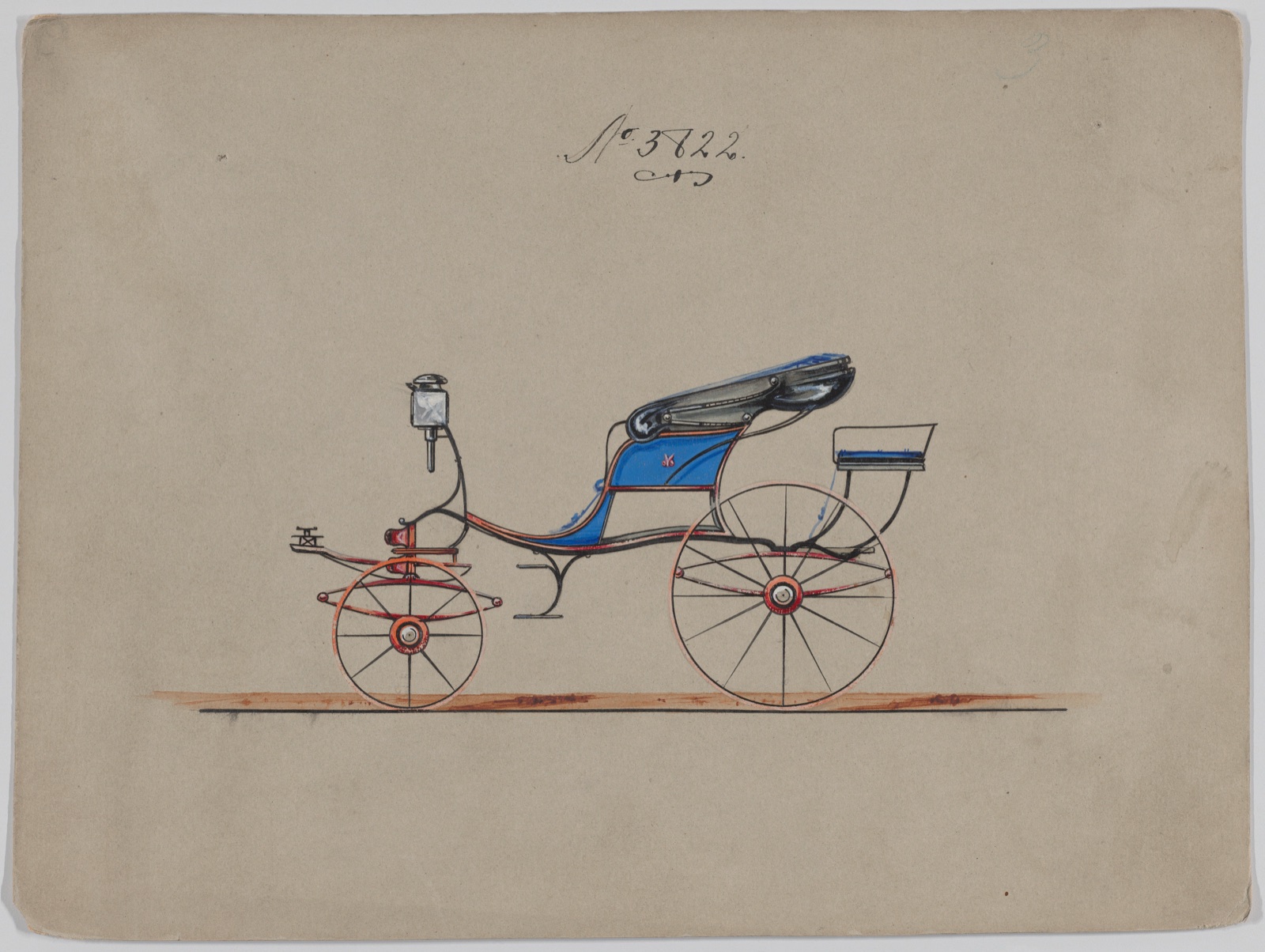 Design for Pony Phaeton, no. 3822 — Brewster & Co.