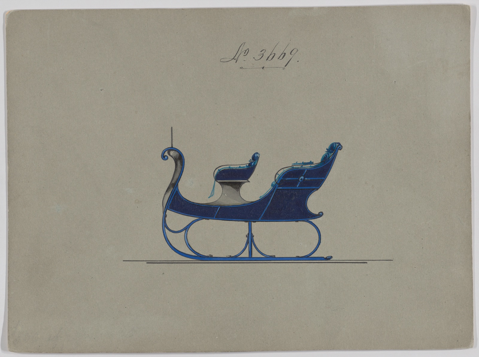 Design for 4 Seat Sleigh, no. 3669 — Brewster & Co.