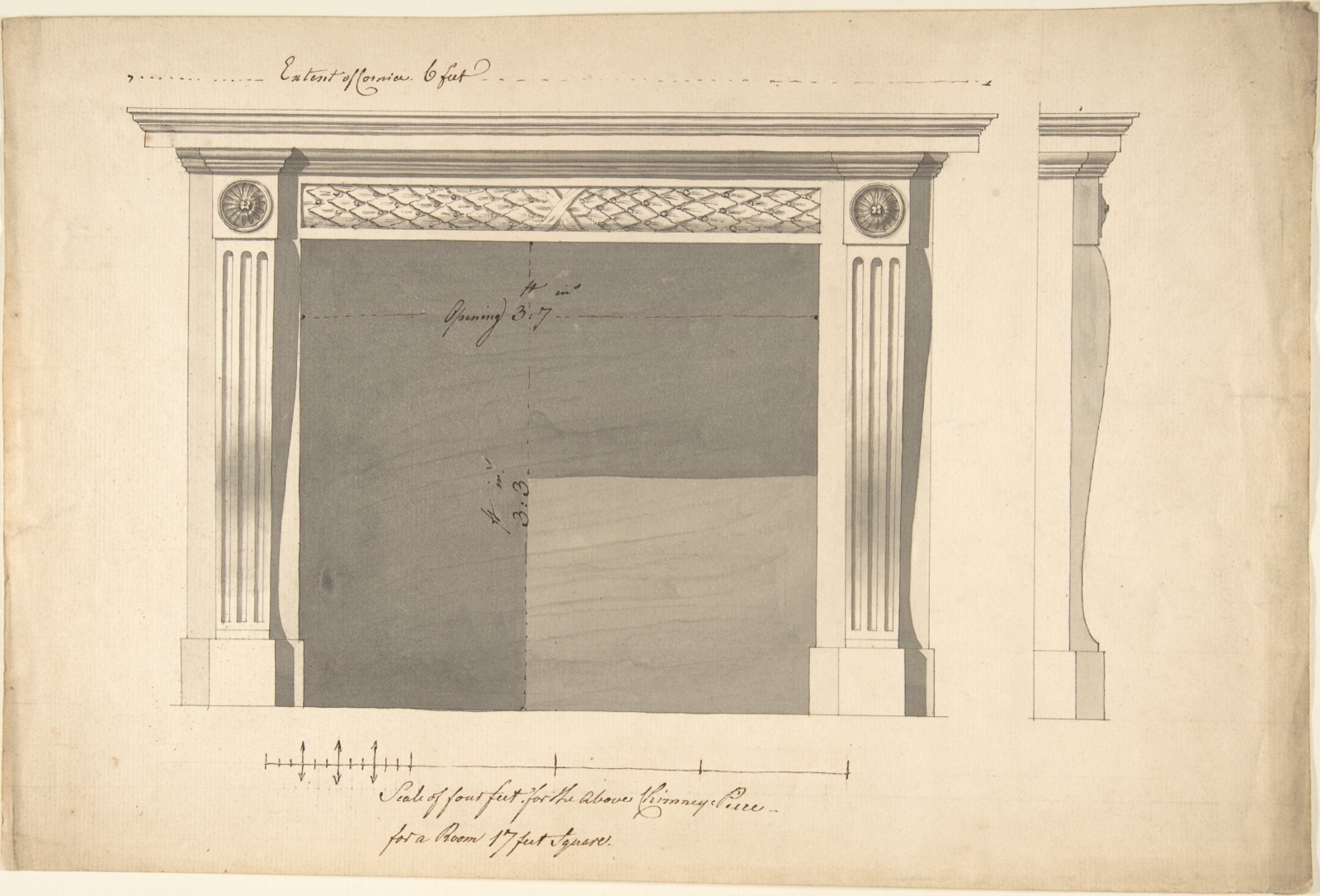 Design for a Chimneypiece — Sir William Chambers