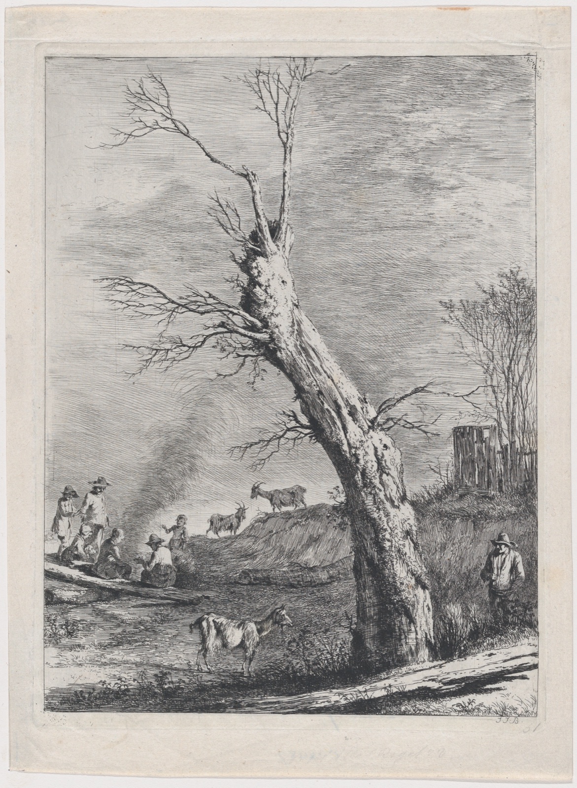Winter, after a drawing completed in Saint-Chamond — Jean Jacques de Boissieu
