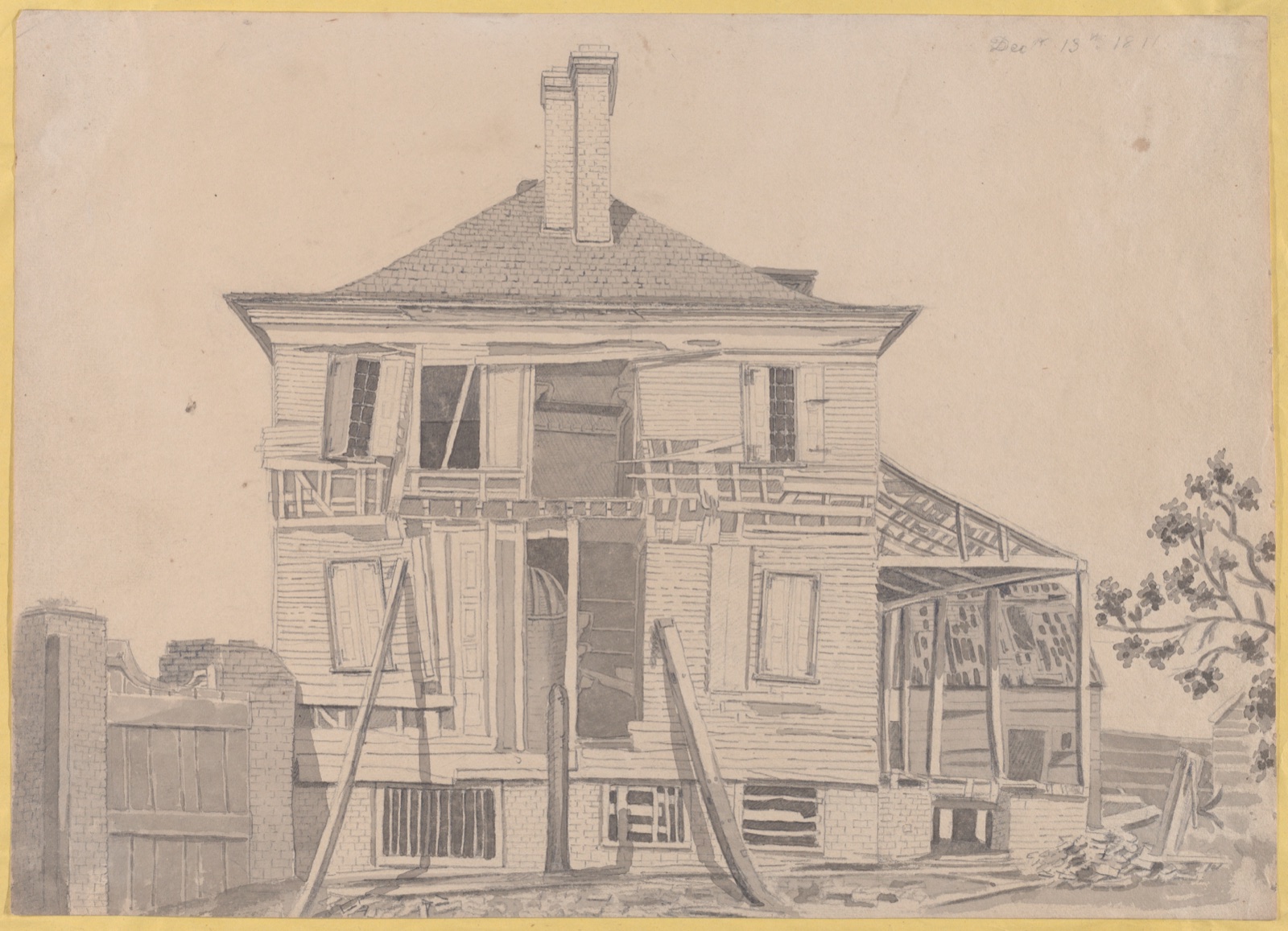 Dilapidated House — Anonymous, American, 19th century