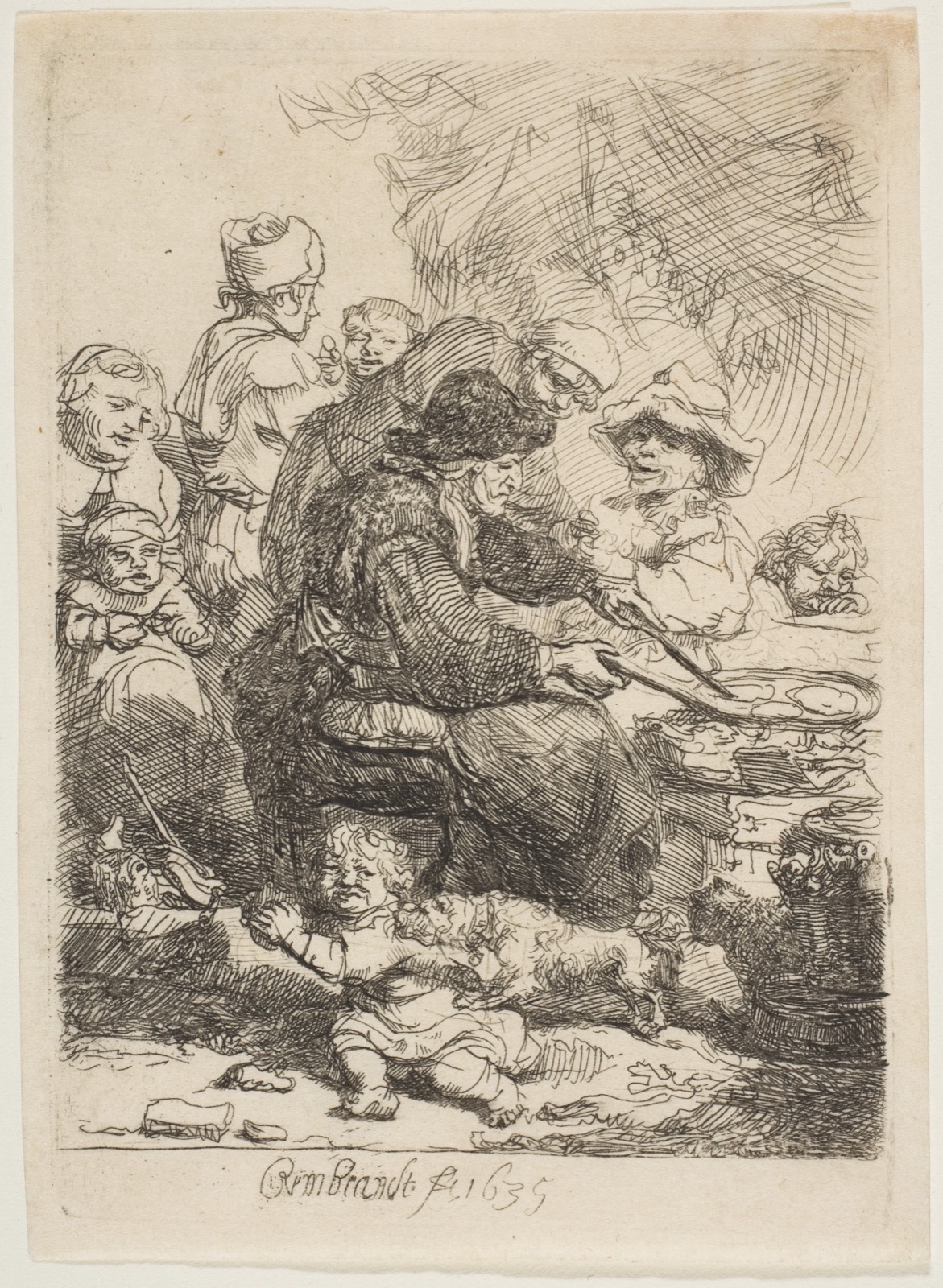 The Pancake Woman — Rembrandt (Rembrandt van Rijn)