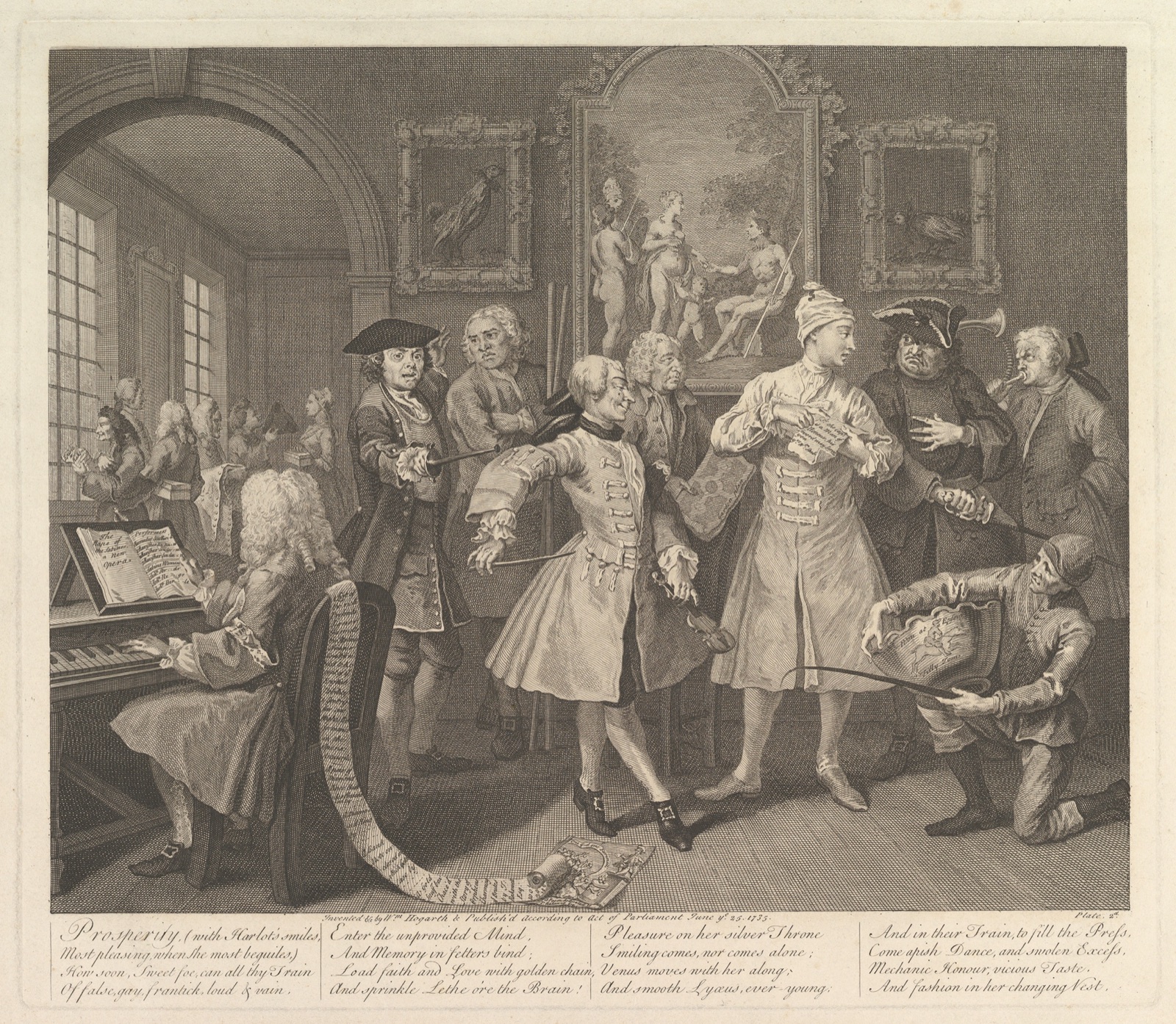 A Rake's Progress, Plate 2 — William Hogarth