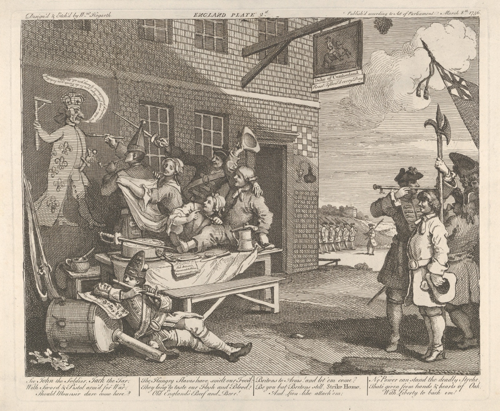 The Invasion, Plate 2: England — William Hogarth